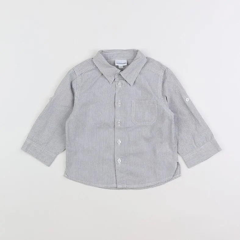 Vertbaudet - chemise gris - 18 mois