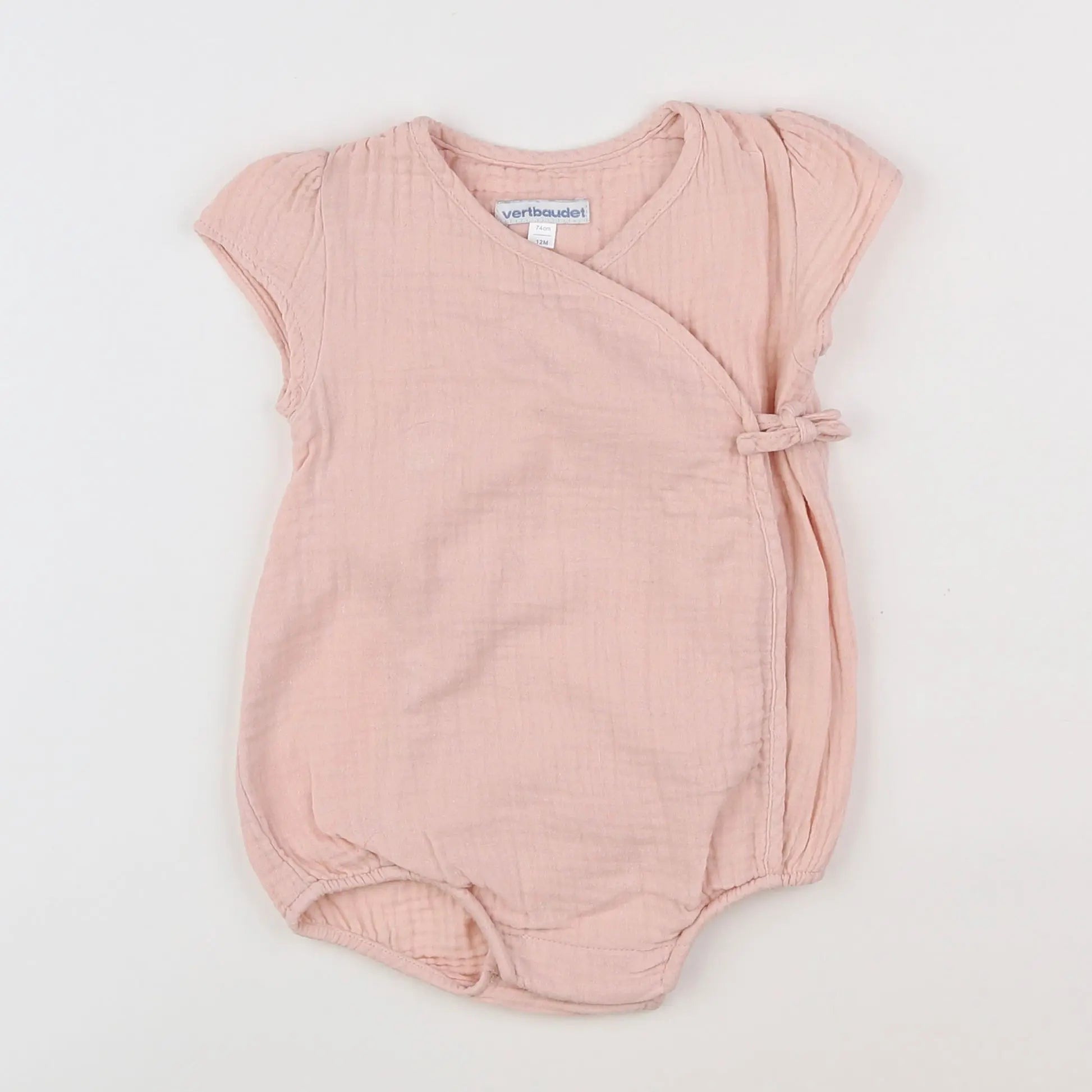 Vertbaudet - combinaison rose - 12 mois