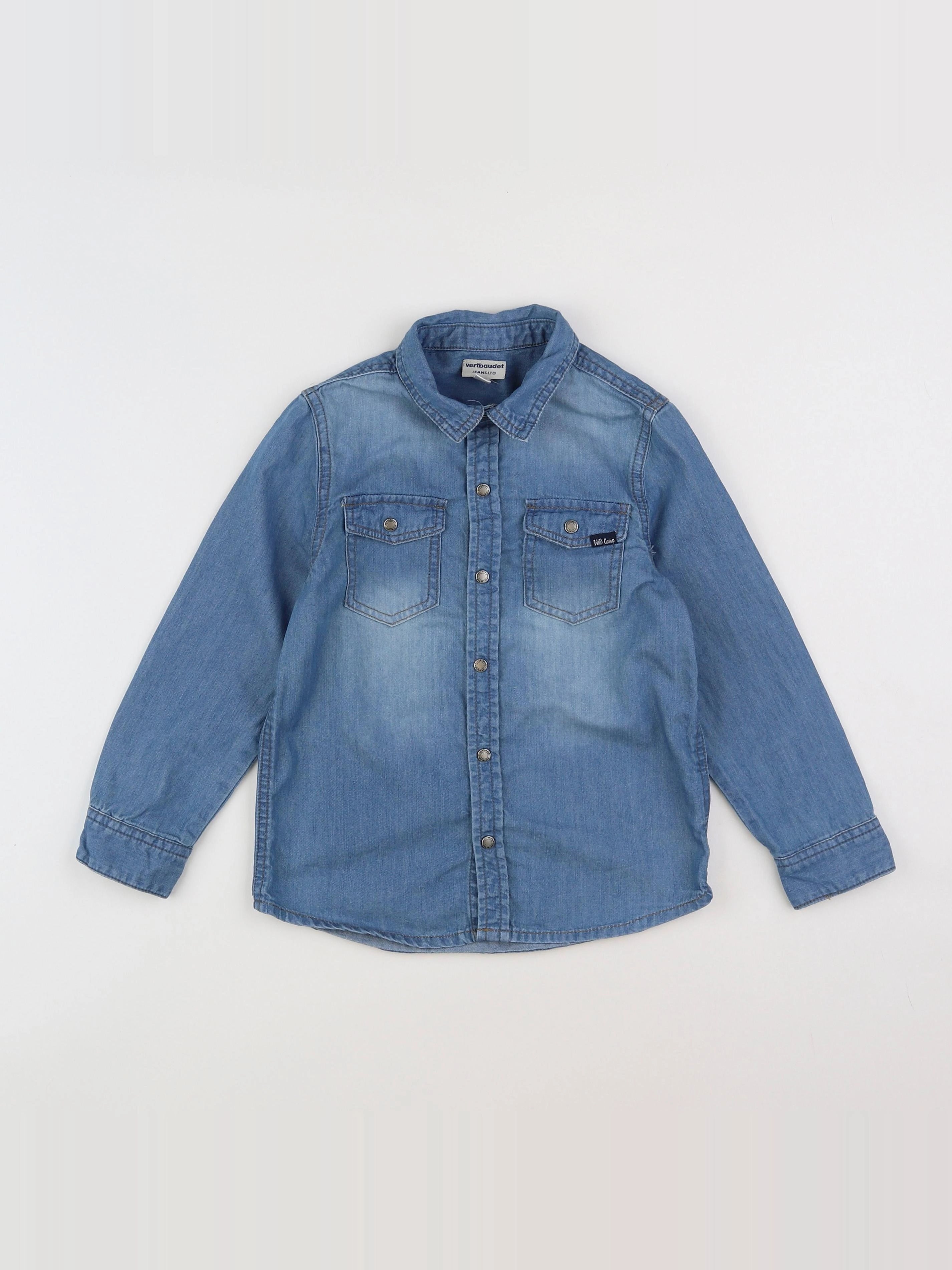 Vertbaudet - chemise bleu - 6 ans