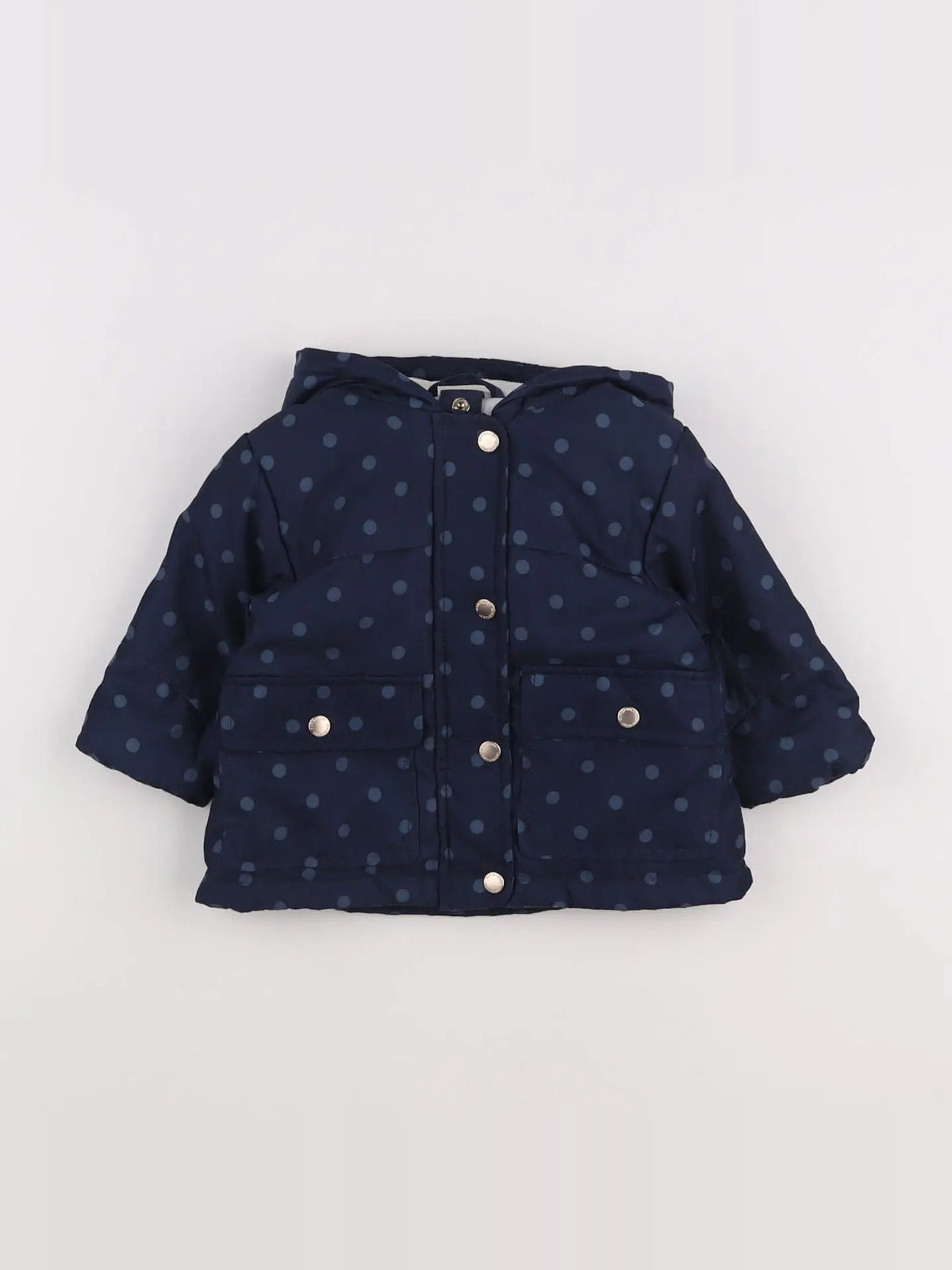 Vertbaudet - manteau doublure amovible bleu - 3 mois