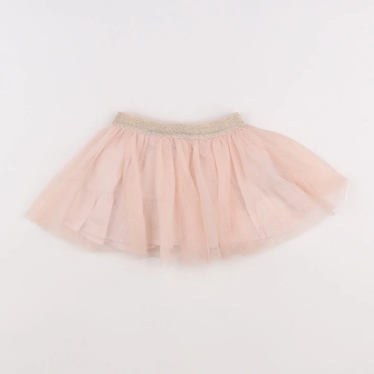 Vertbaudet - jupe or, rose - 12 mois