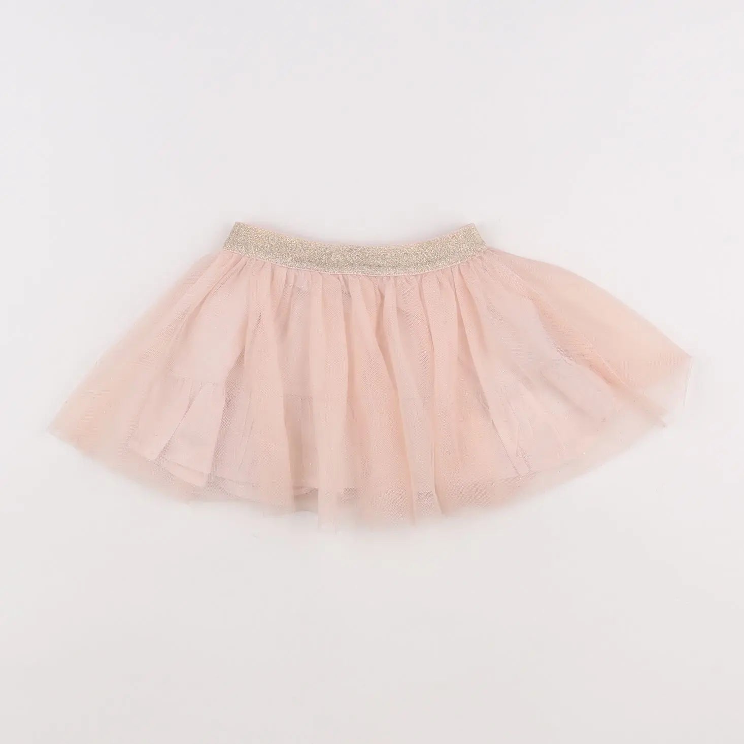 Vertbaudet - jupe or, rose - 12 mois