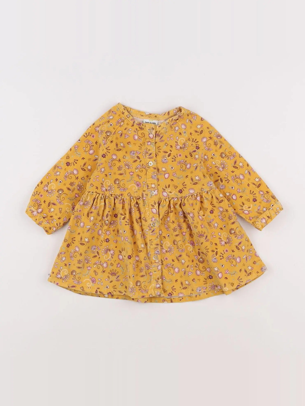 Tape à l'oeil - robe jaune - 6 mois