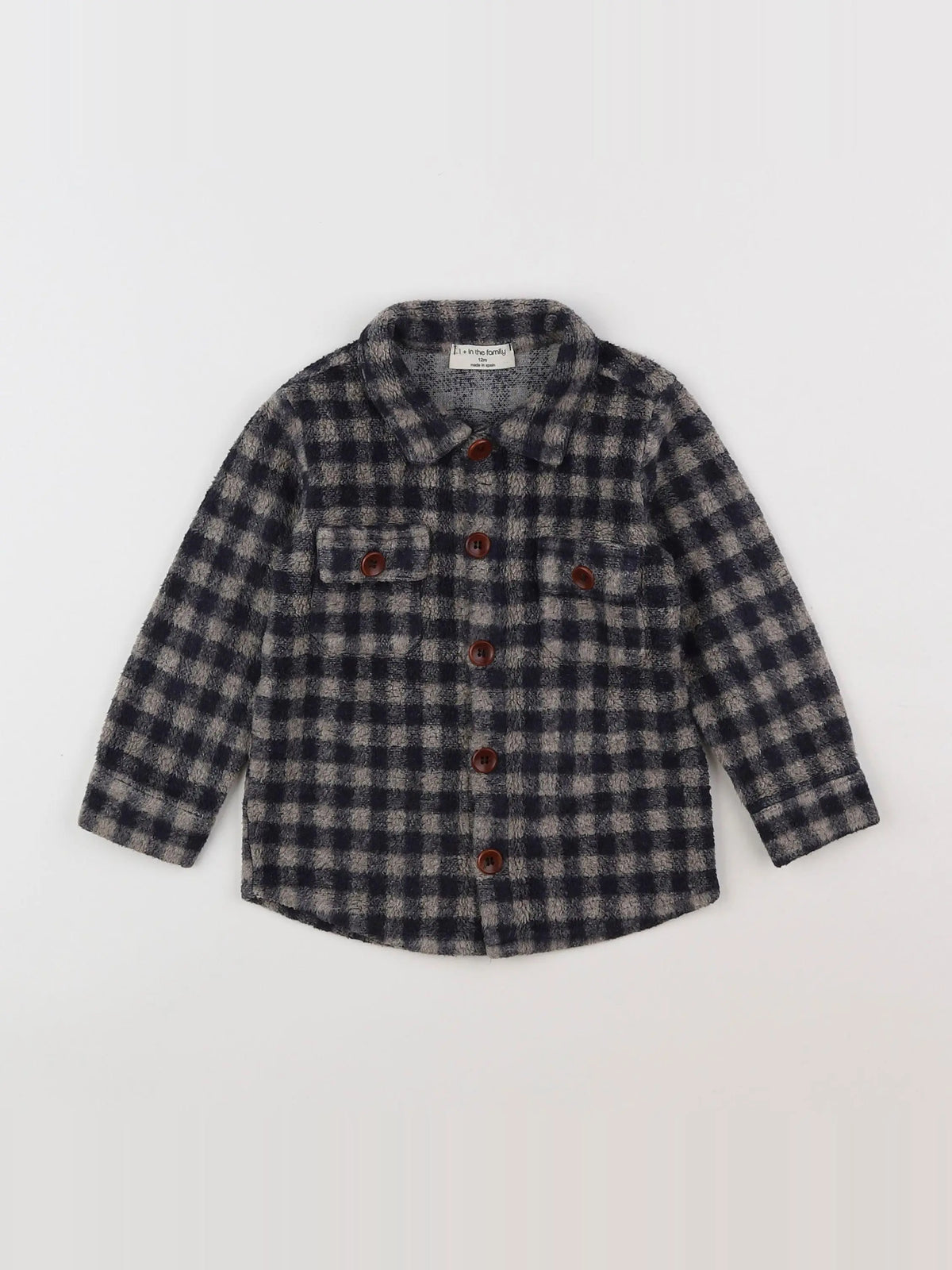 1+ In the family - chemise bleu - 12 mois