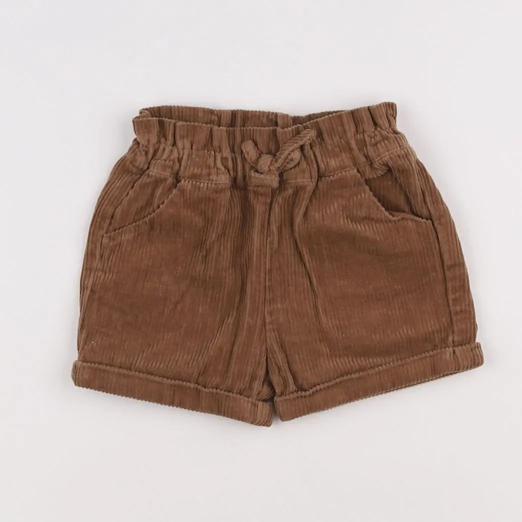 Vertbaudet - short marron - 12 mois