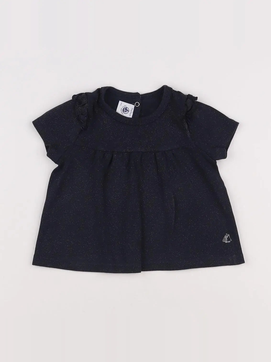 Petit Bateau - tee-shirt bleu - 12 mois
