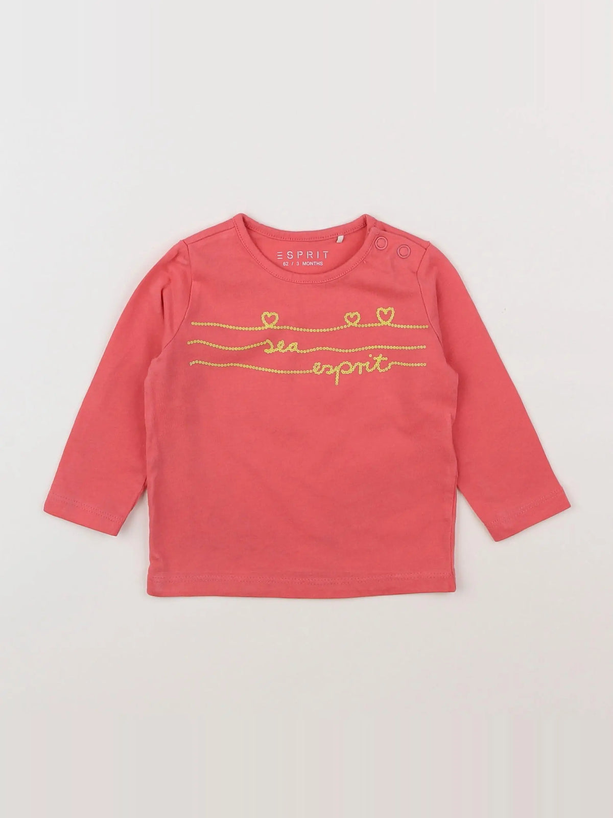 Esprit - tee-shirt rose, jaune - 3 mois