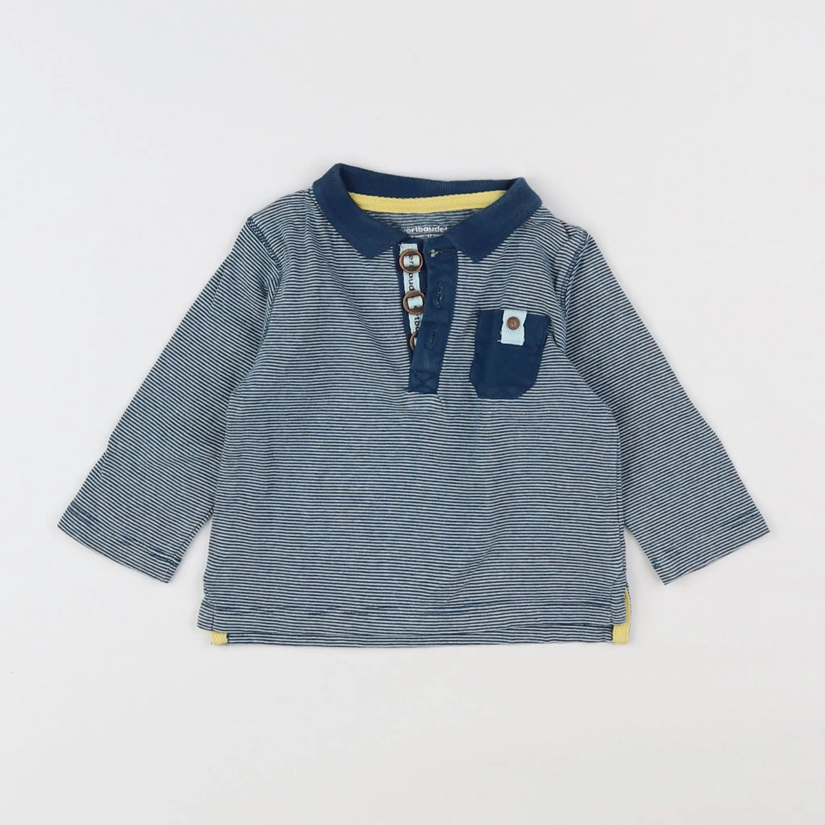 Vertbaudet - polo bleu - 6 mois