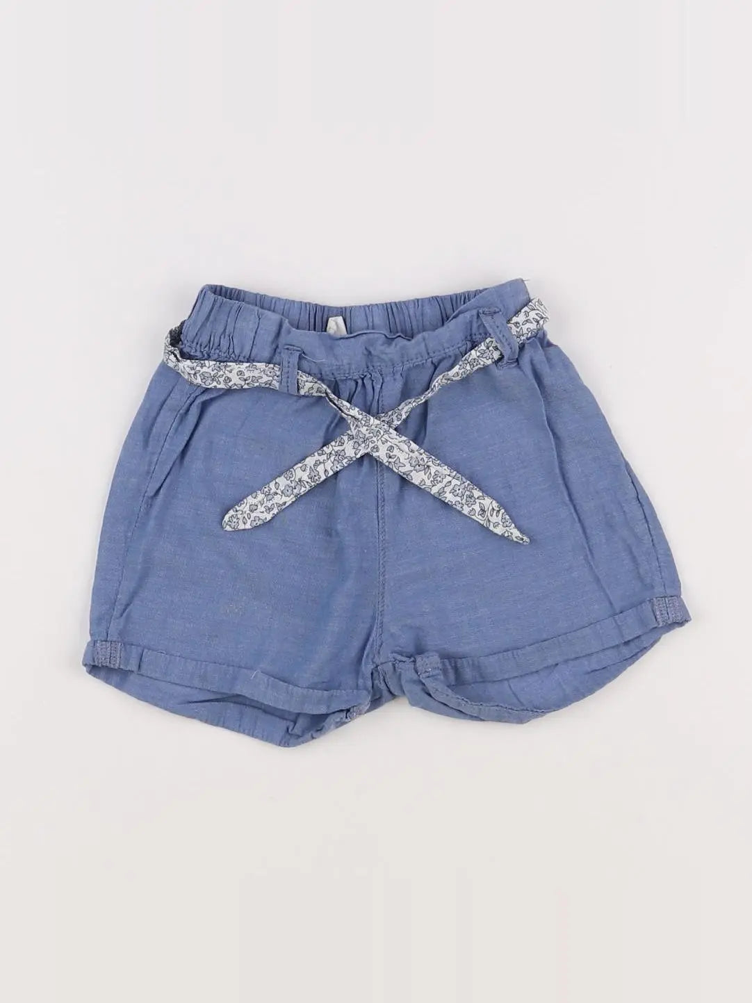 H&M - short bleu - 9/12 mois