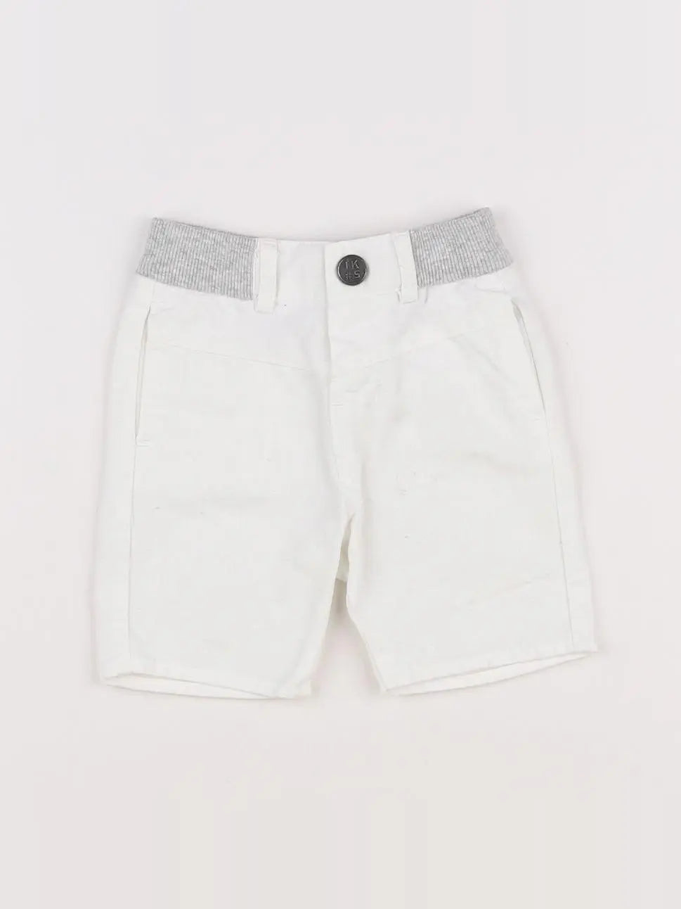 IKKS - short blanc, gris - 3 mois