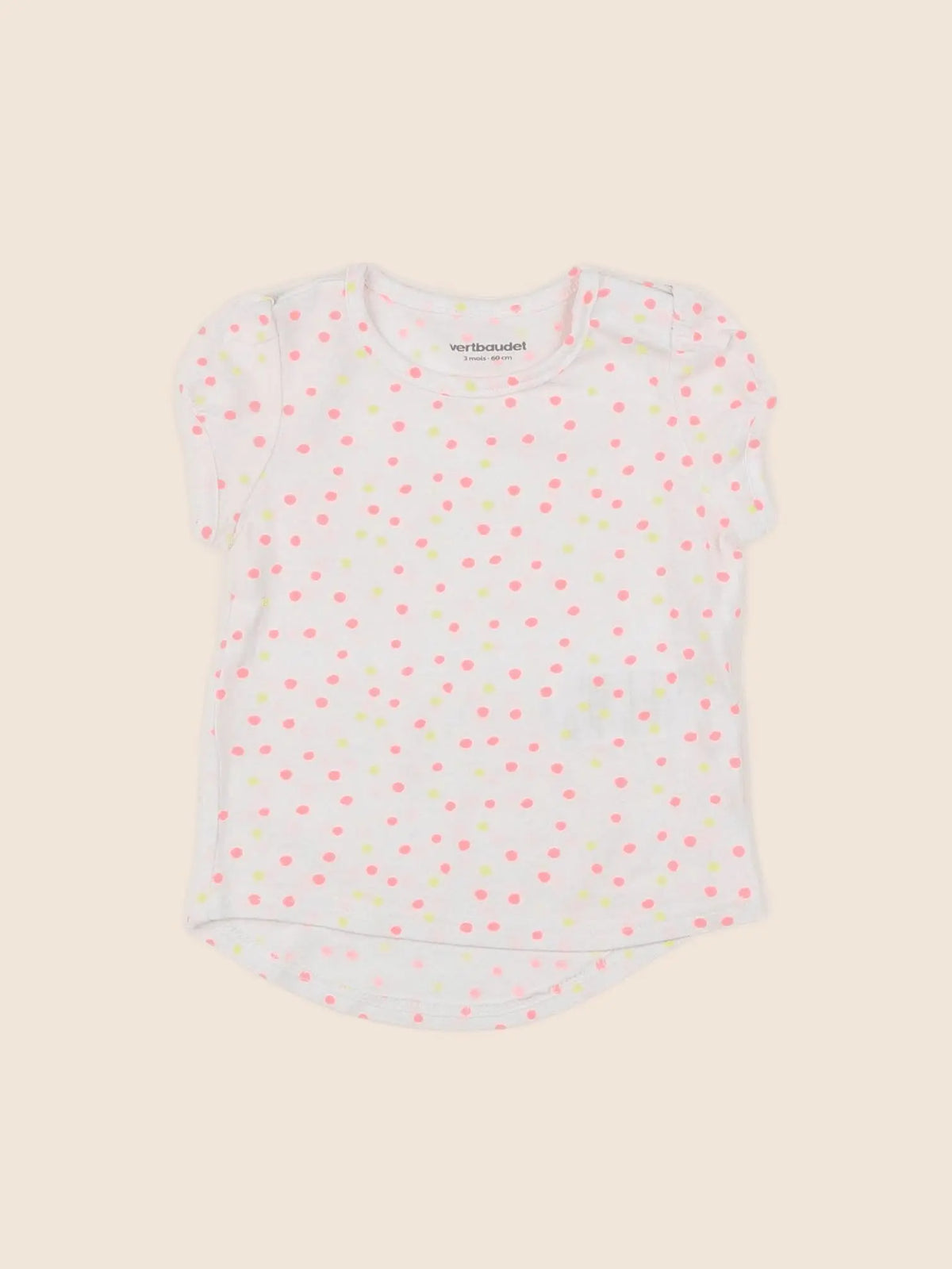 Vertbaudet - tee-shirt multicolore - 3 mois
