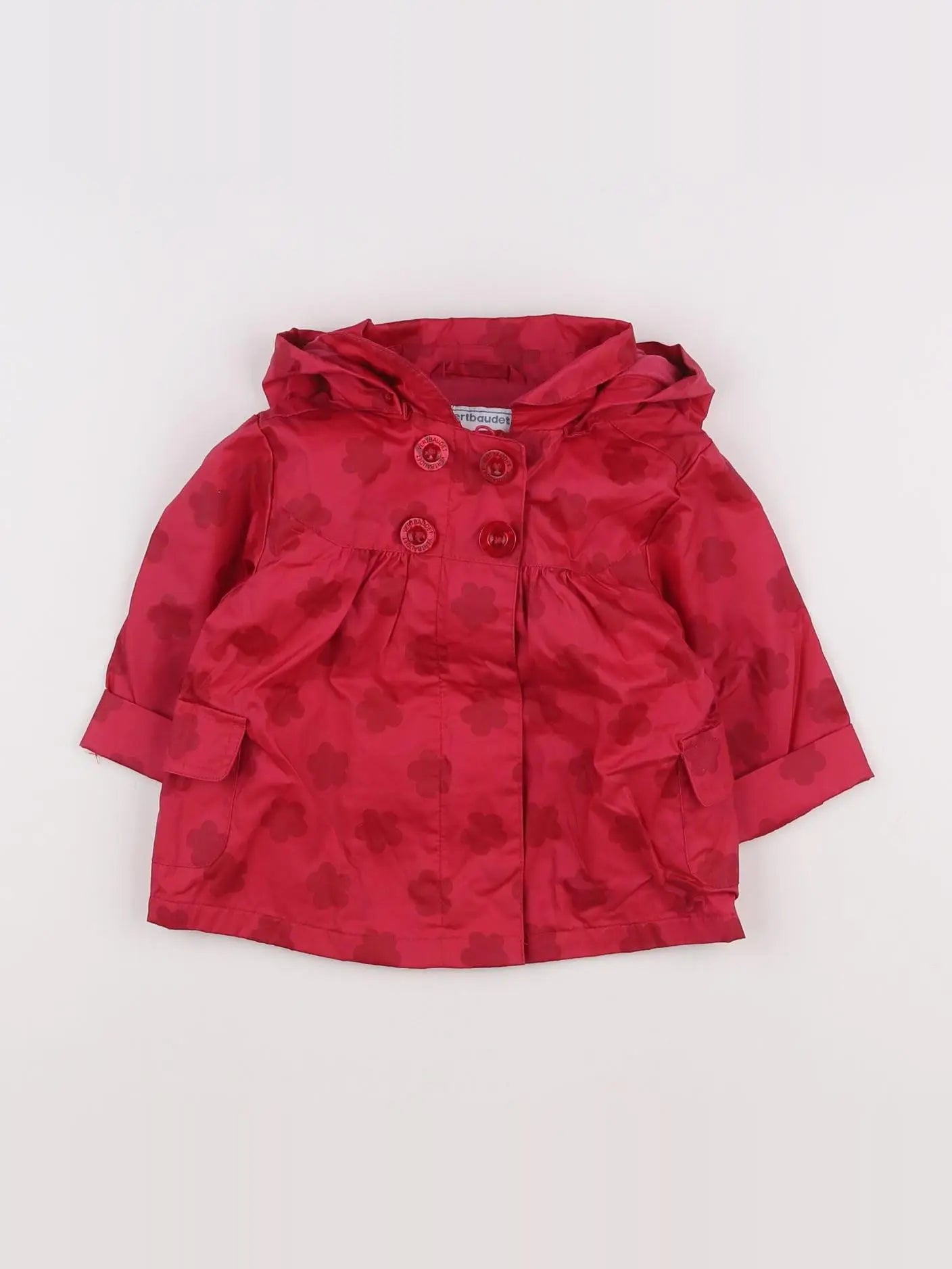 Vertbaudet - imperméable rose - 12 mois