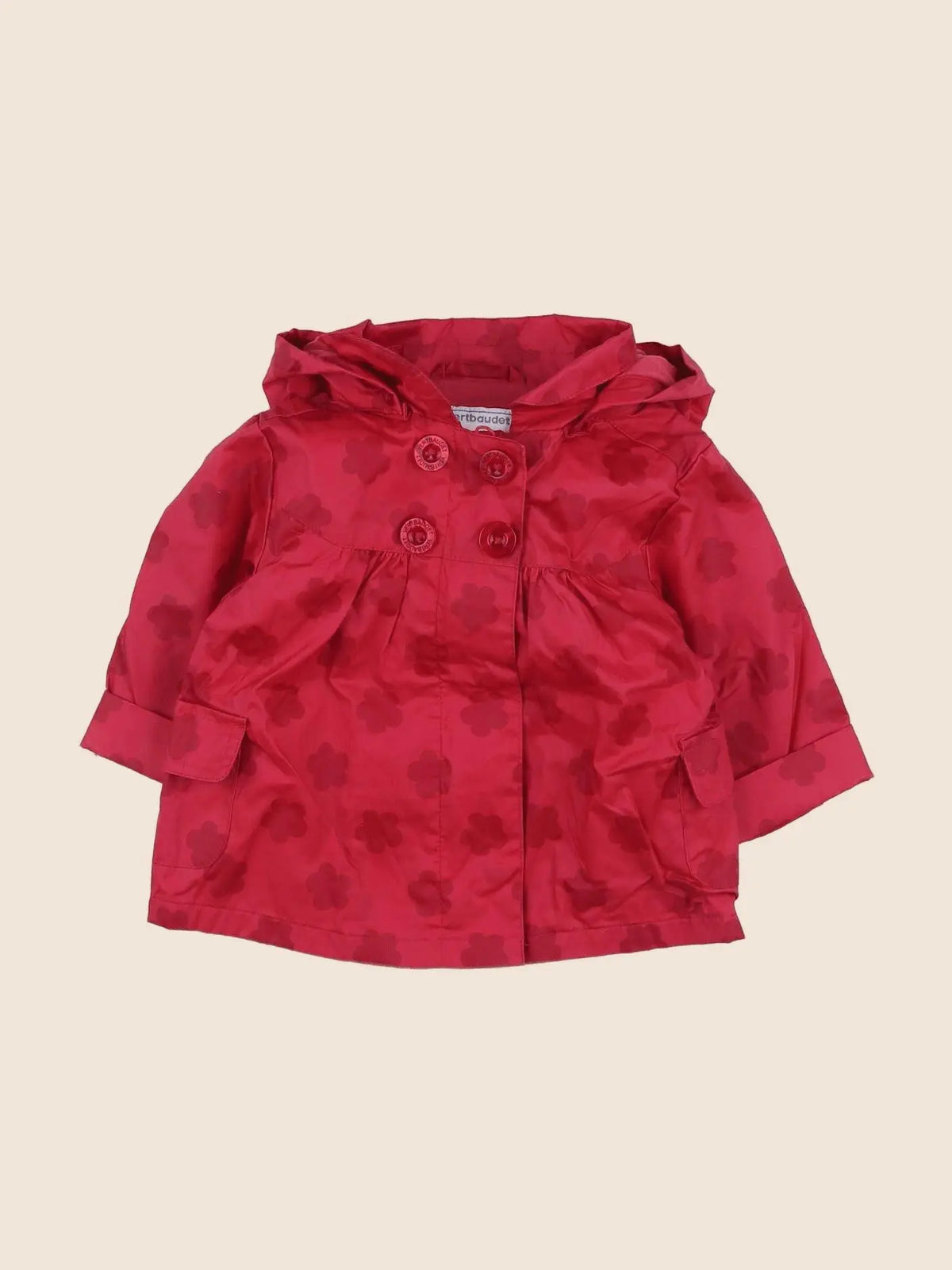 Vertbaudet - imperméable rose - 12 mois