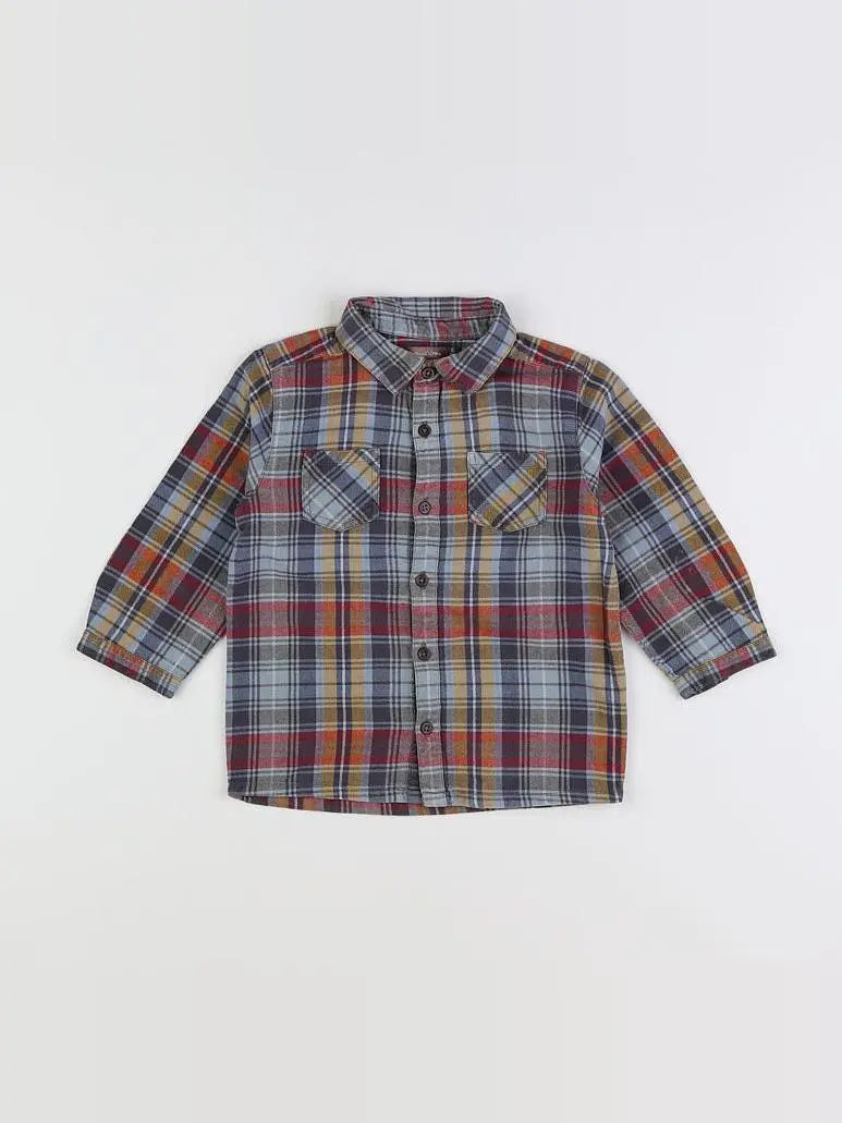 Boutchou - chemise bleu - 18 mois