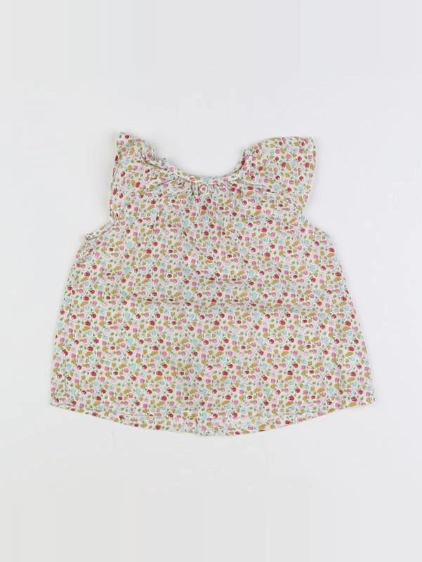 Boutchou - blouse blanc - 12 mois