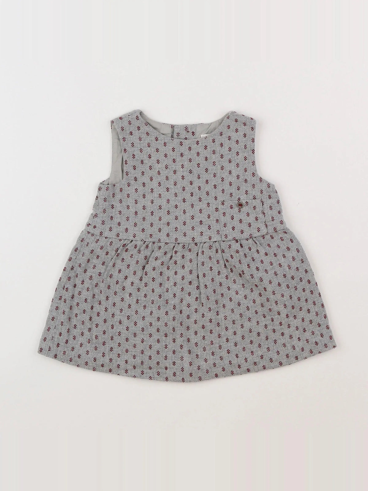 Zara - robe gris - 6/9 mois