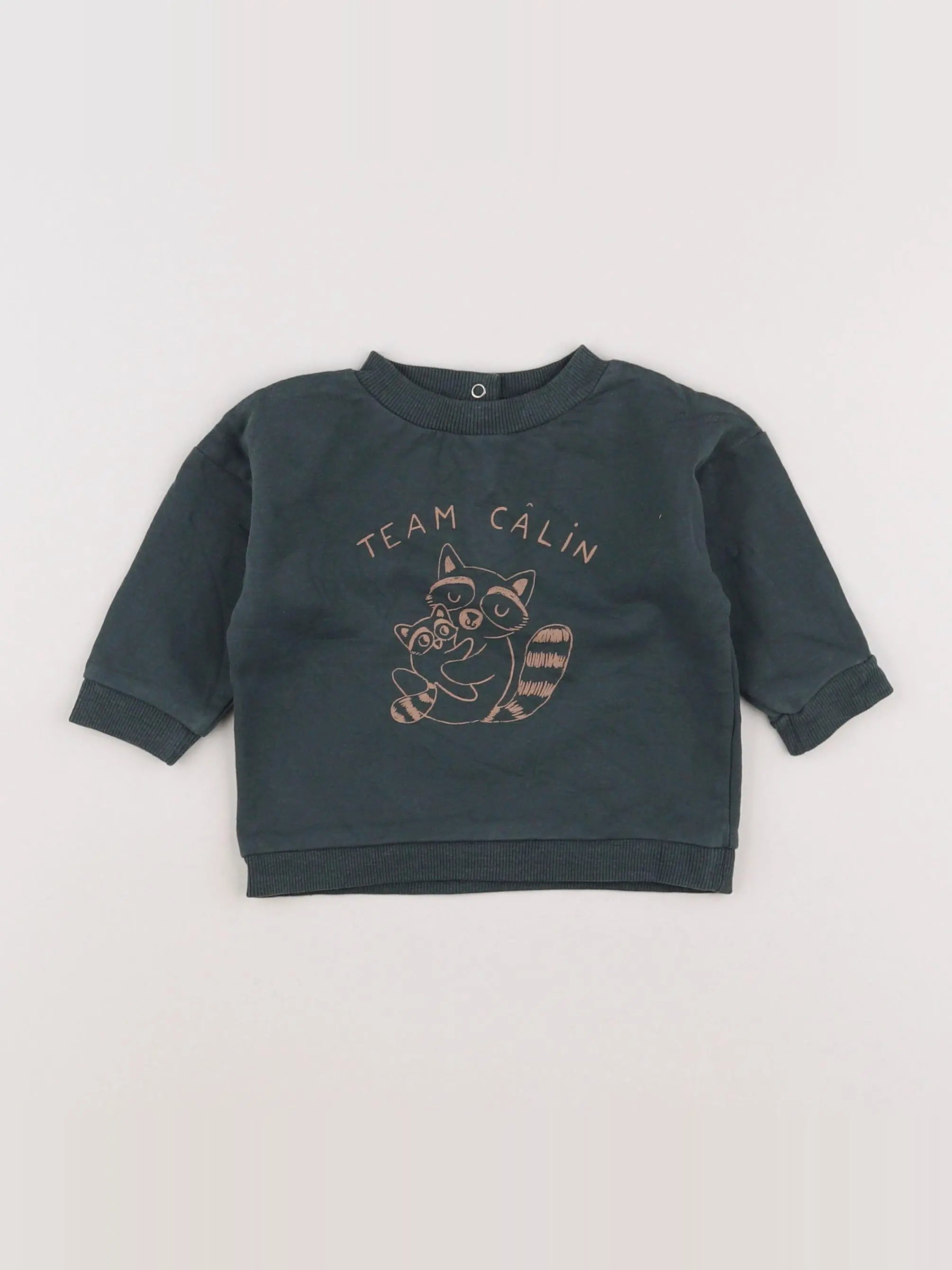 Vertbaudet - sweat vert - 6 mois