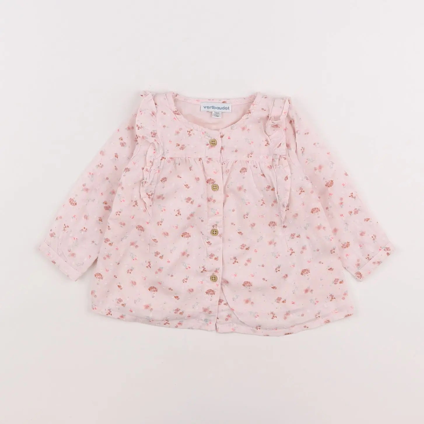 Vertbaudet - blouse rose - 12 mois