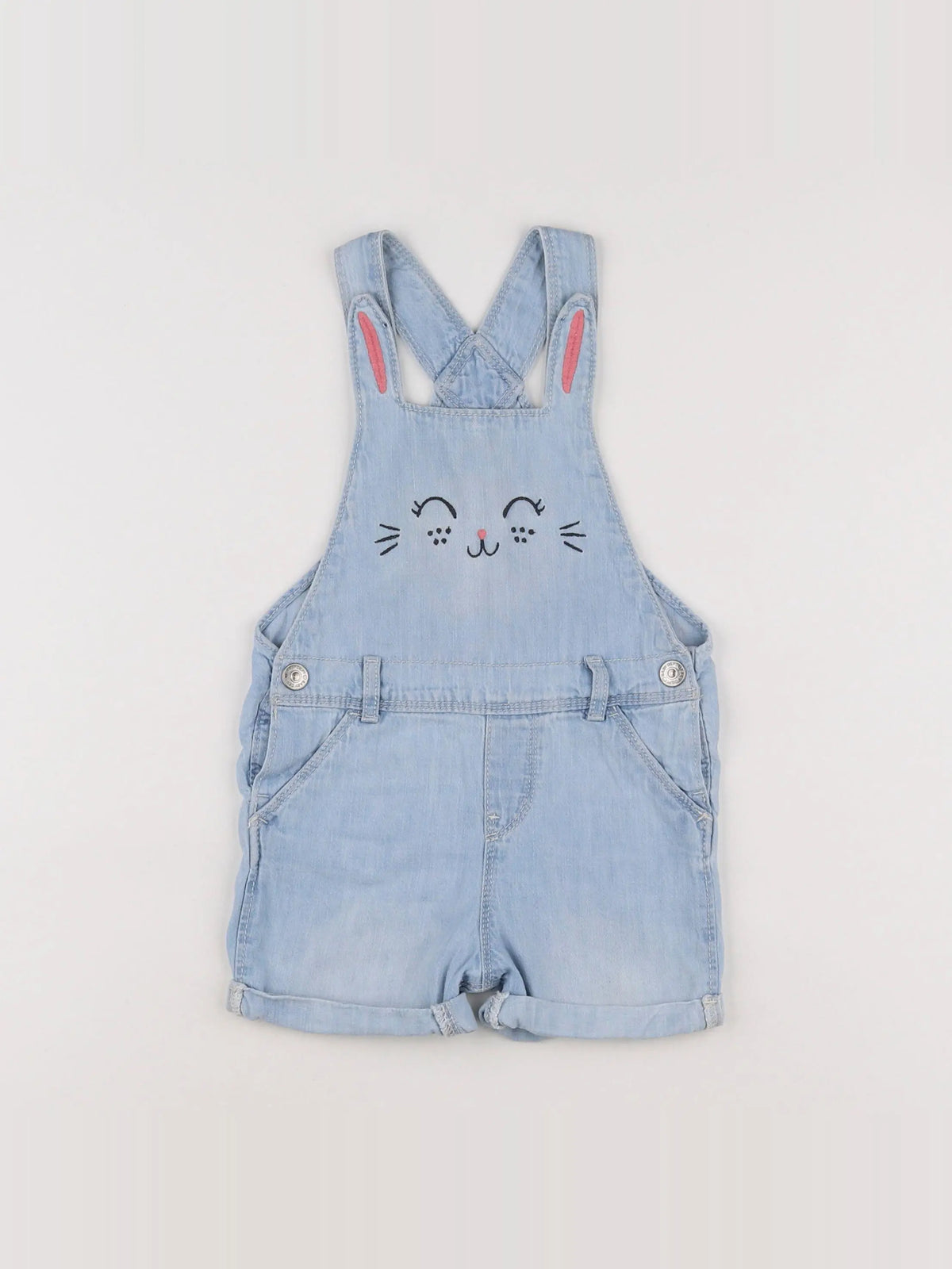 H&M - salopette bleu - 6/9 mois