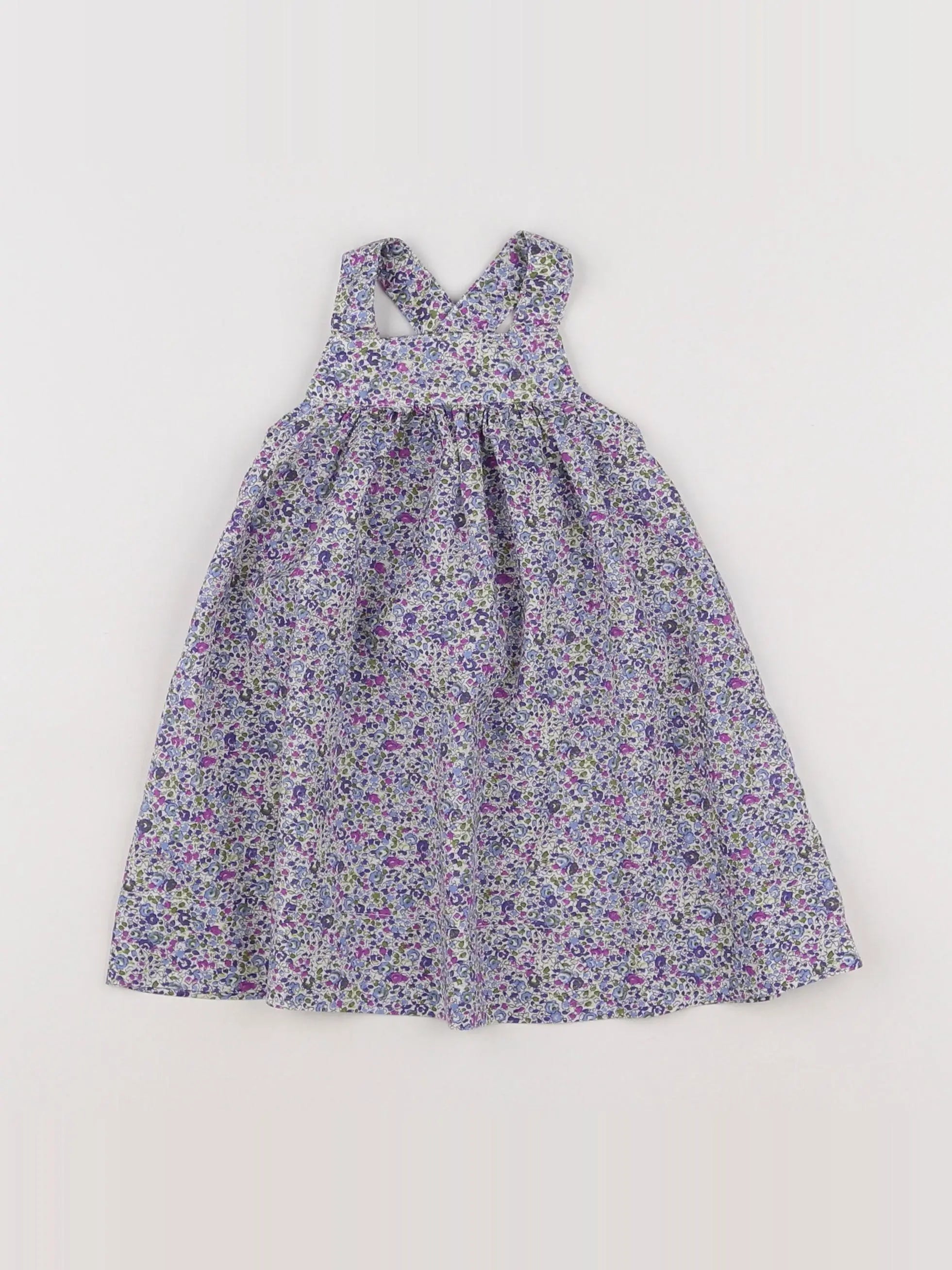 Boutchou - robe violet, bleu - 6 mois