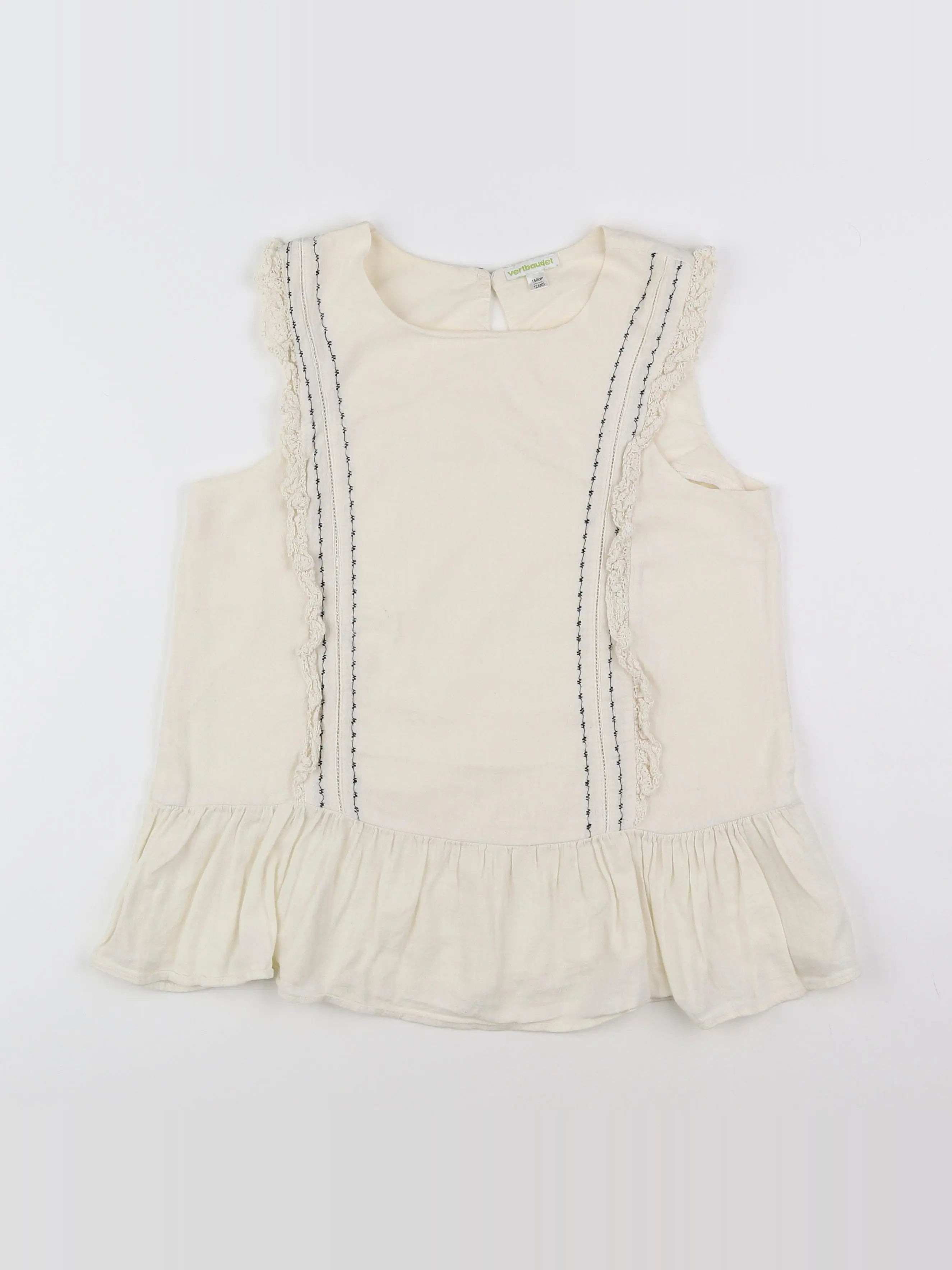 Vertbaudet - blouse beige - 12 ans