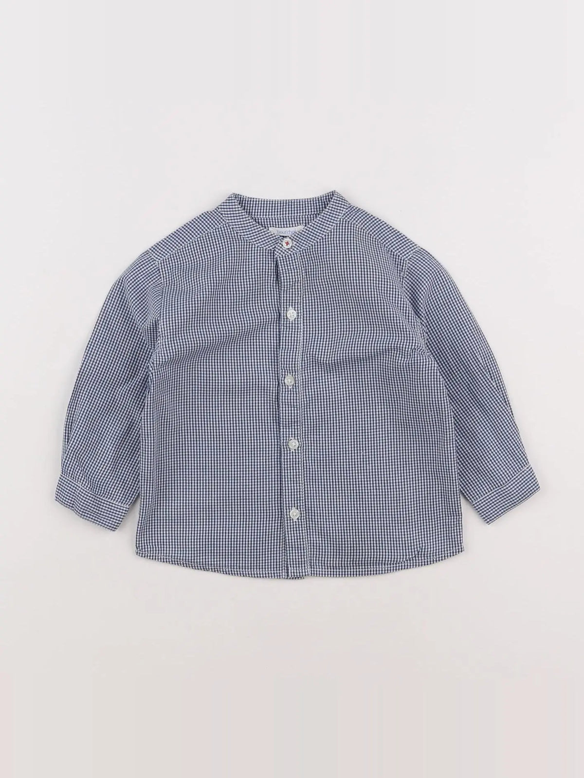 Boutchou - chemise blanc, bleu - 12 mois