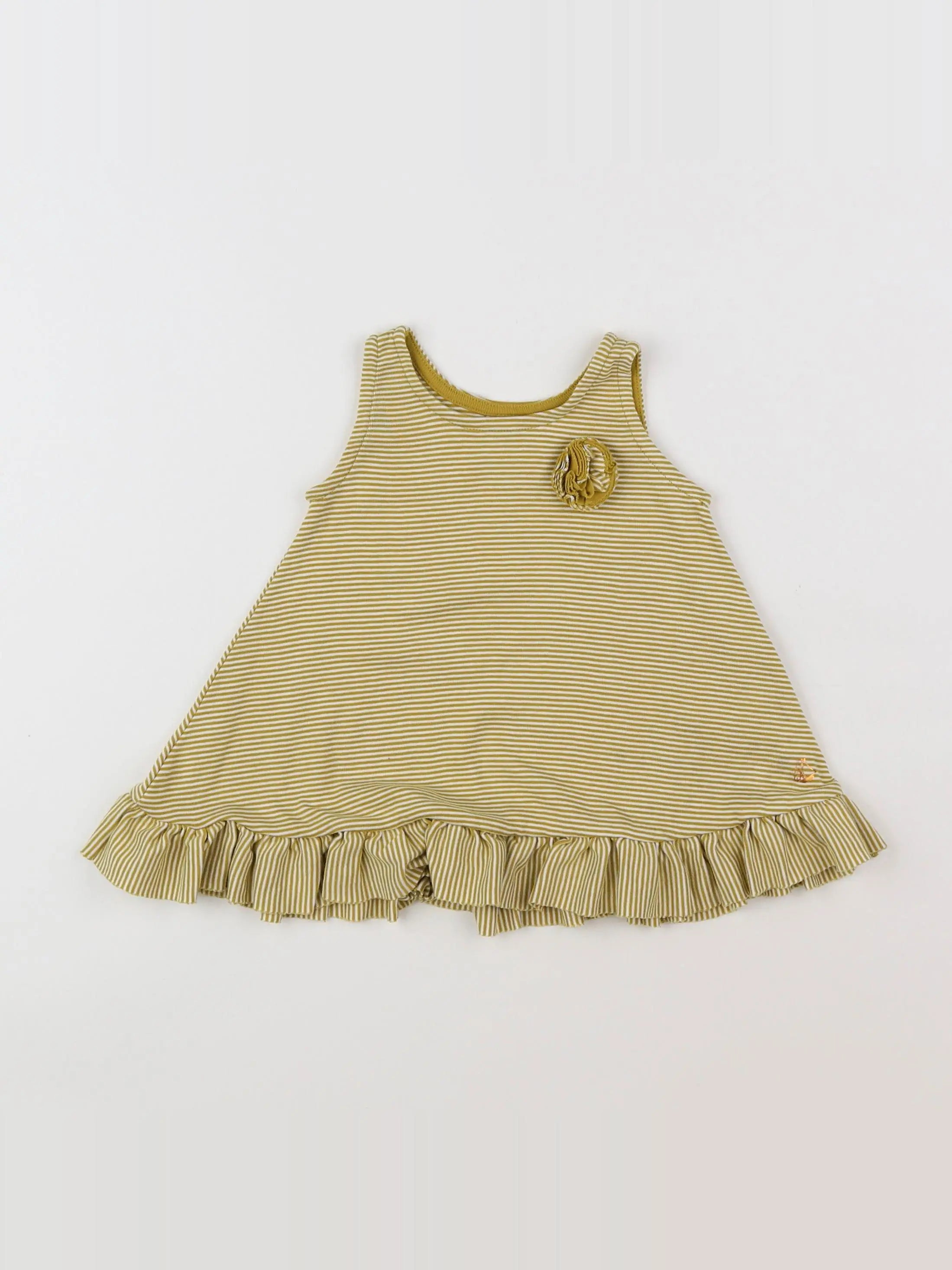 Petit Bateau - robe jaune - 6 mois