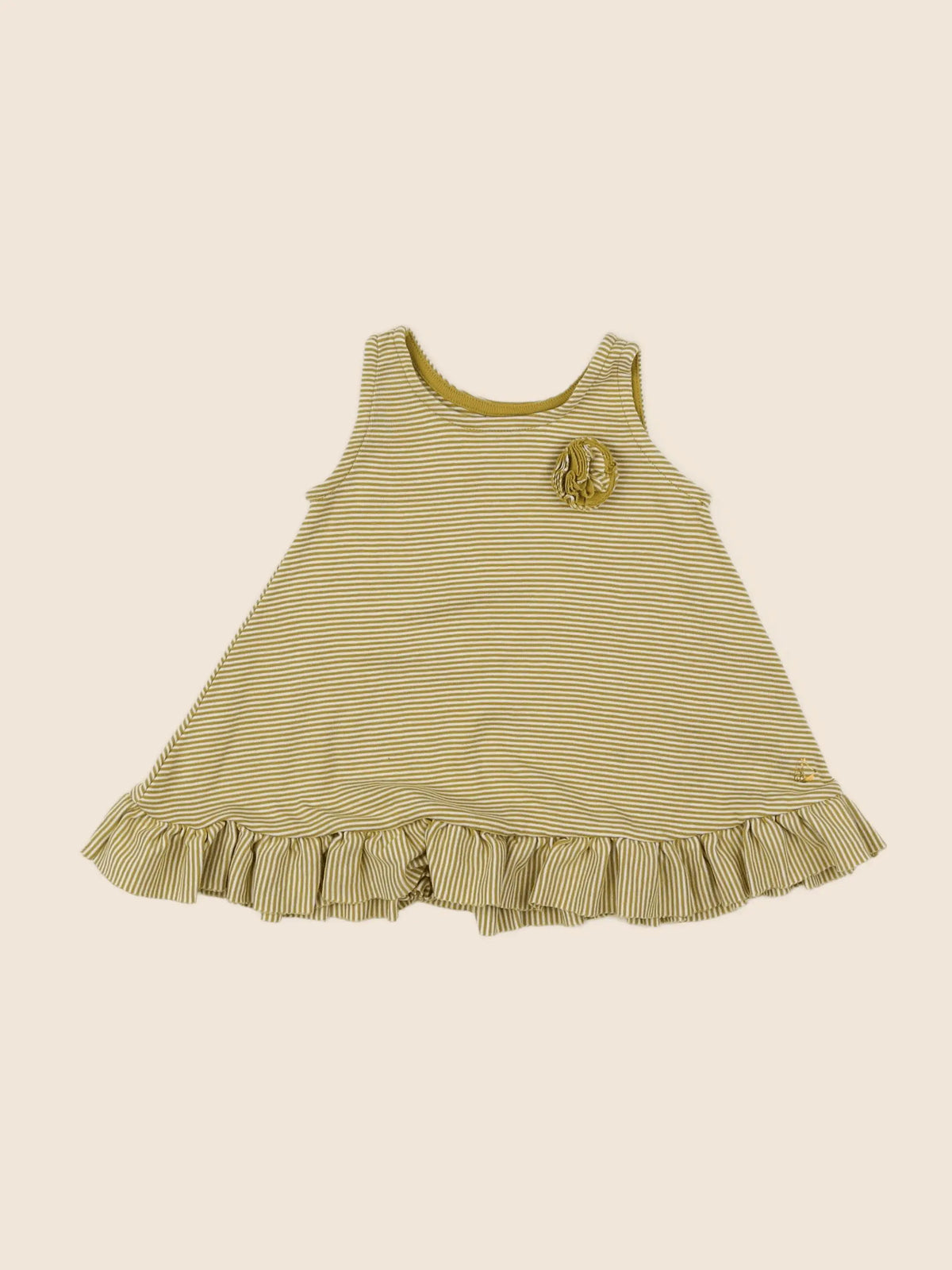 Petit Bateau - robe jaune - 6 mois