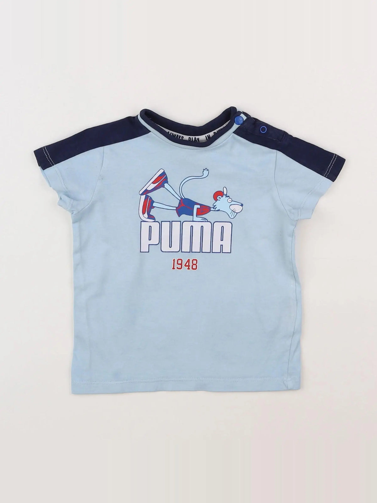 Puma - tee-shirt bleu - 12 mois