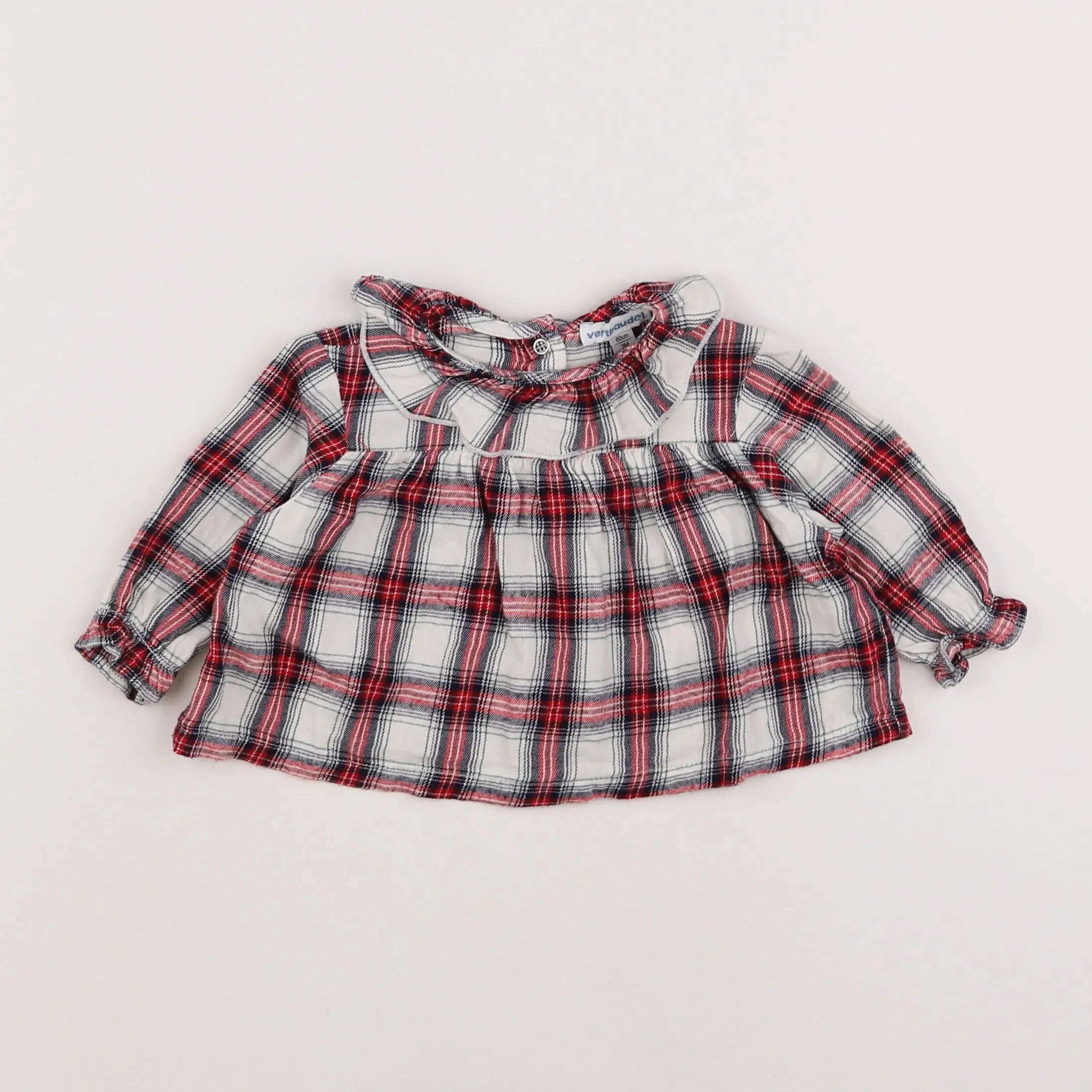 Vertbaudet - blouse rouge - 3 mois