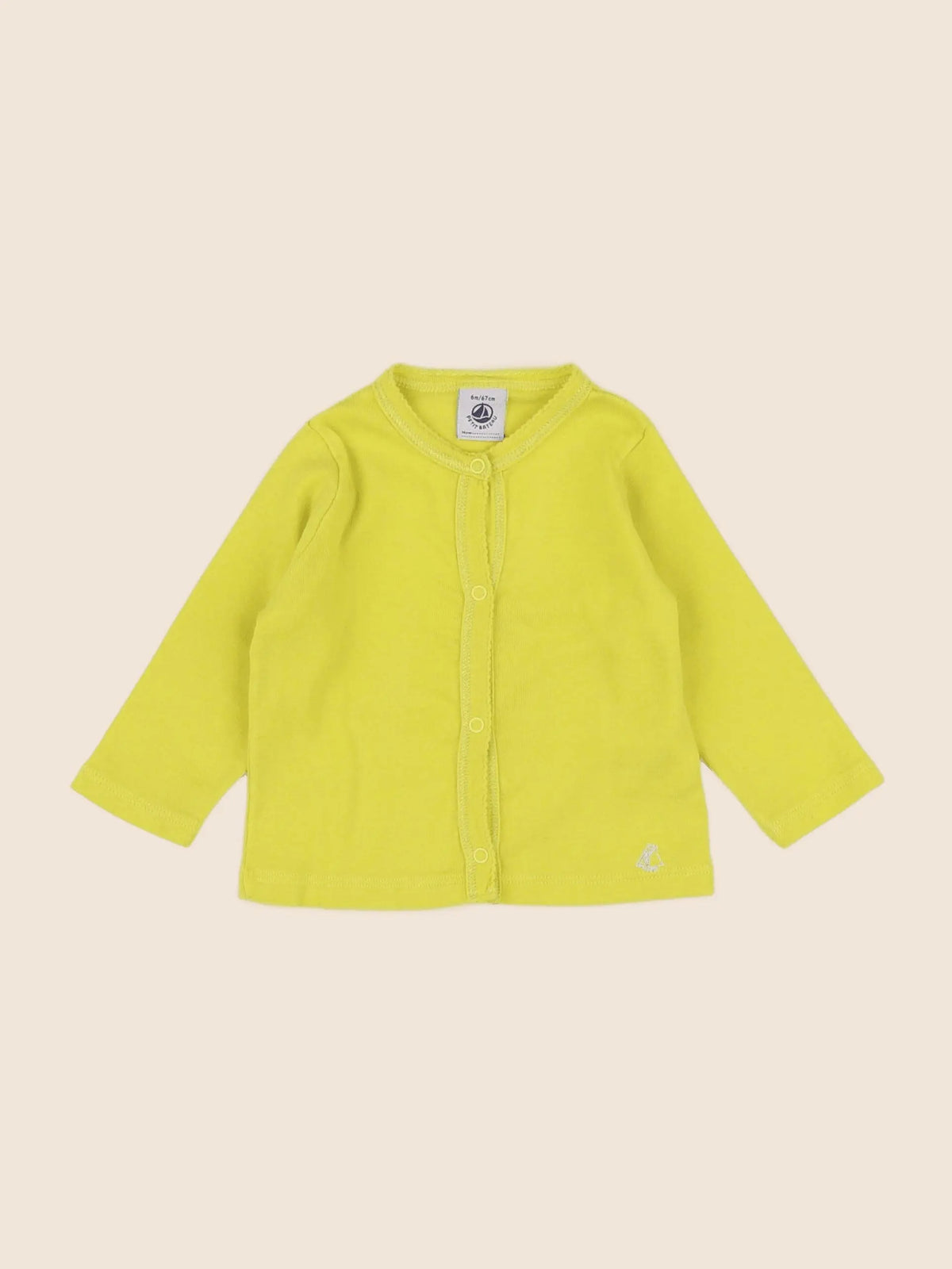 Petit Bateau - tee-shirt jaune - 6 mois