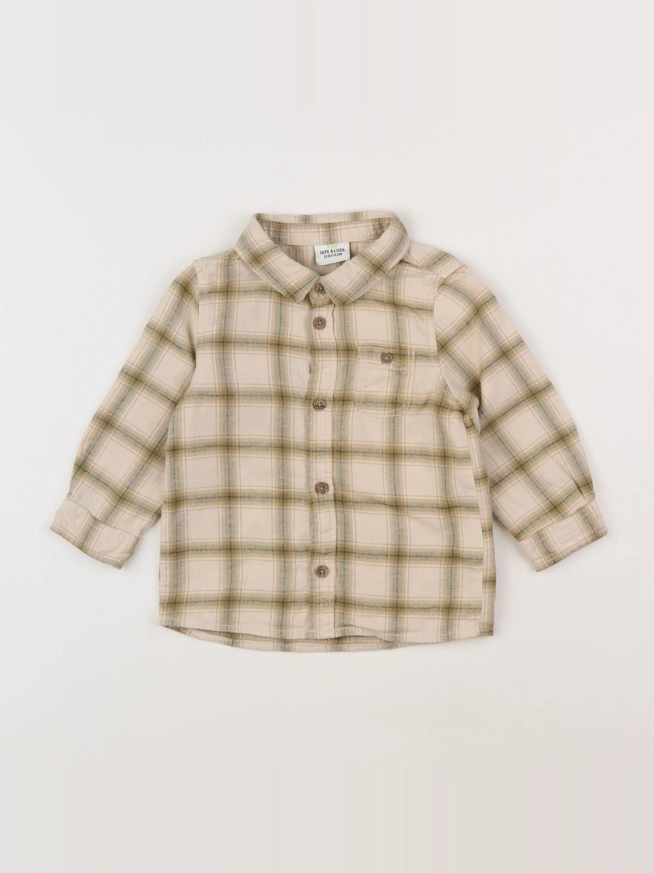 Tape à l'oeil - chemise beige - 12 mois