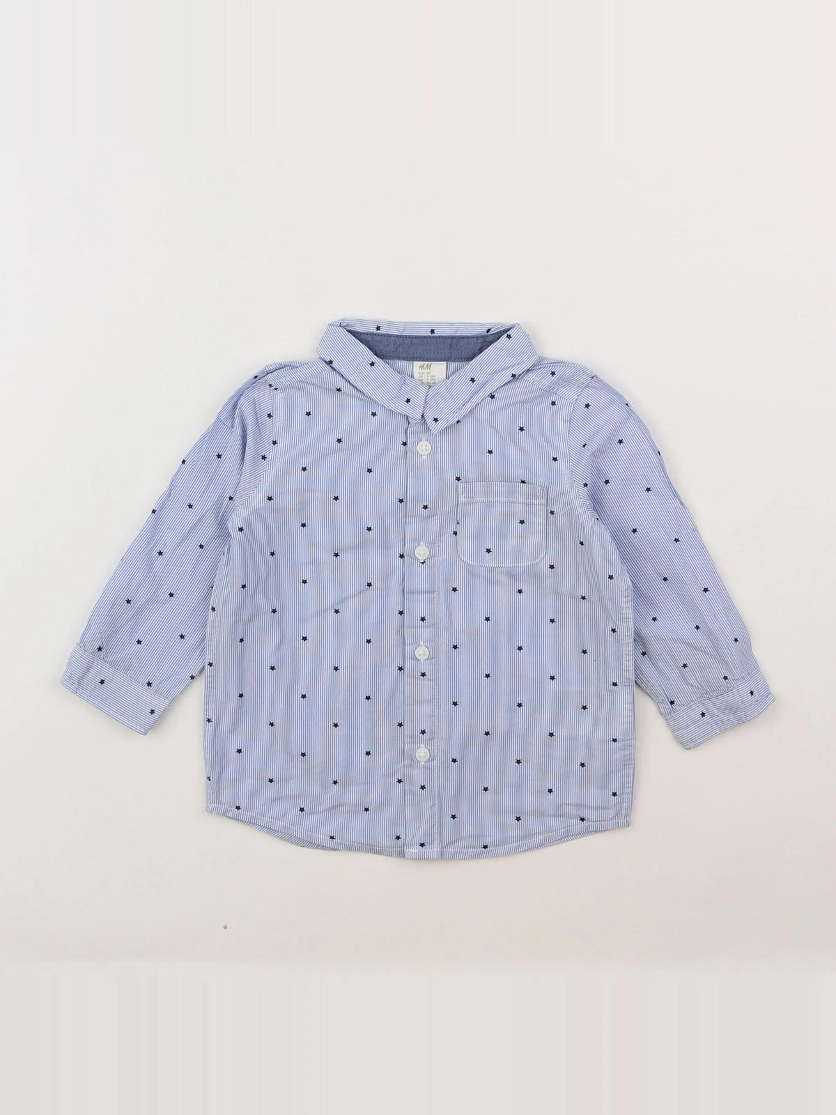 H&M - chemise bleu - 9/12 mois