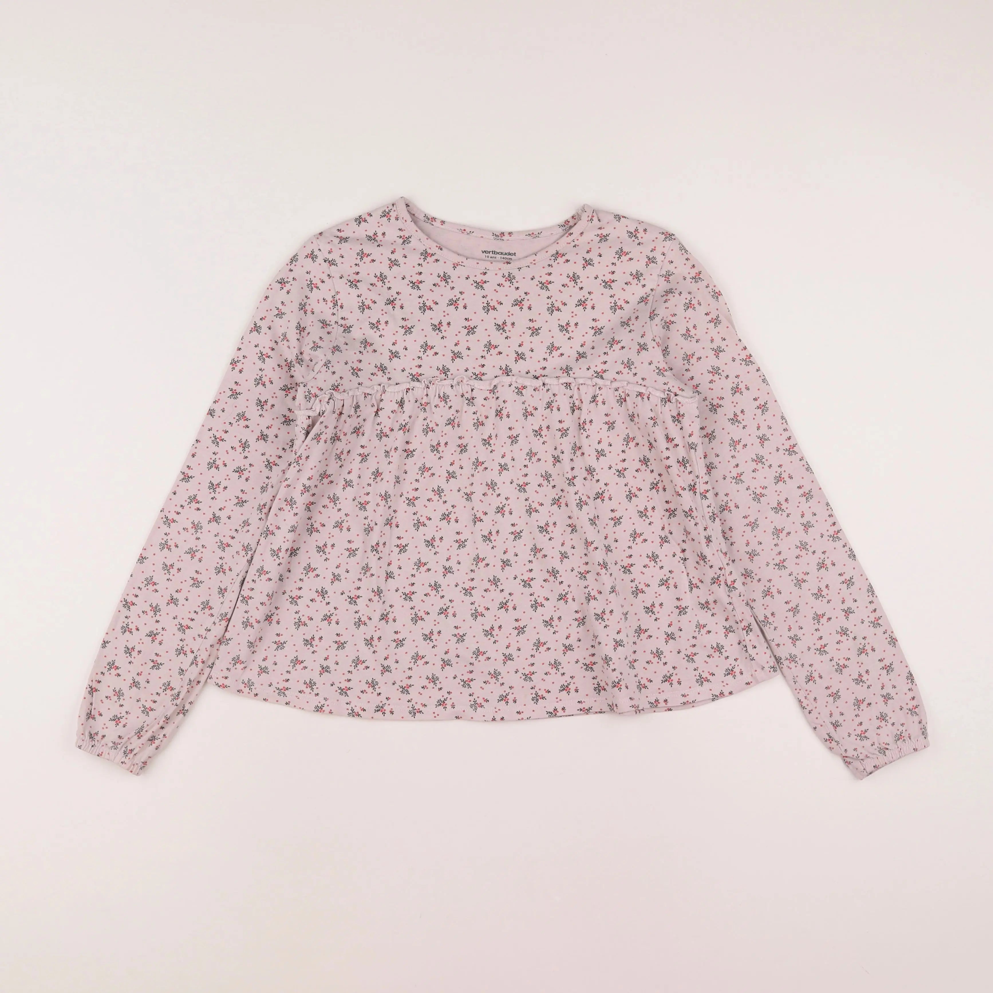 Vertbaudet - tee-shirt rose - 10 ans