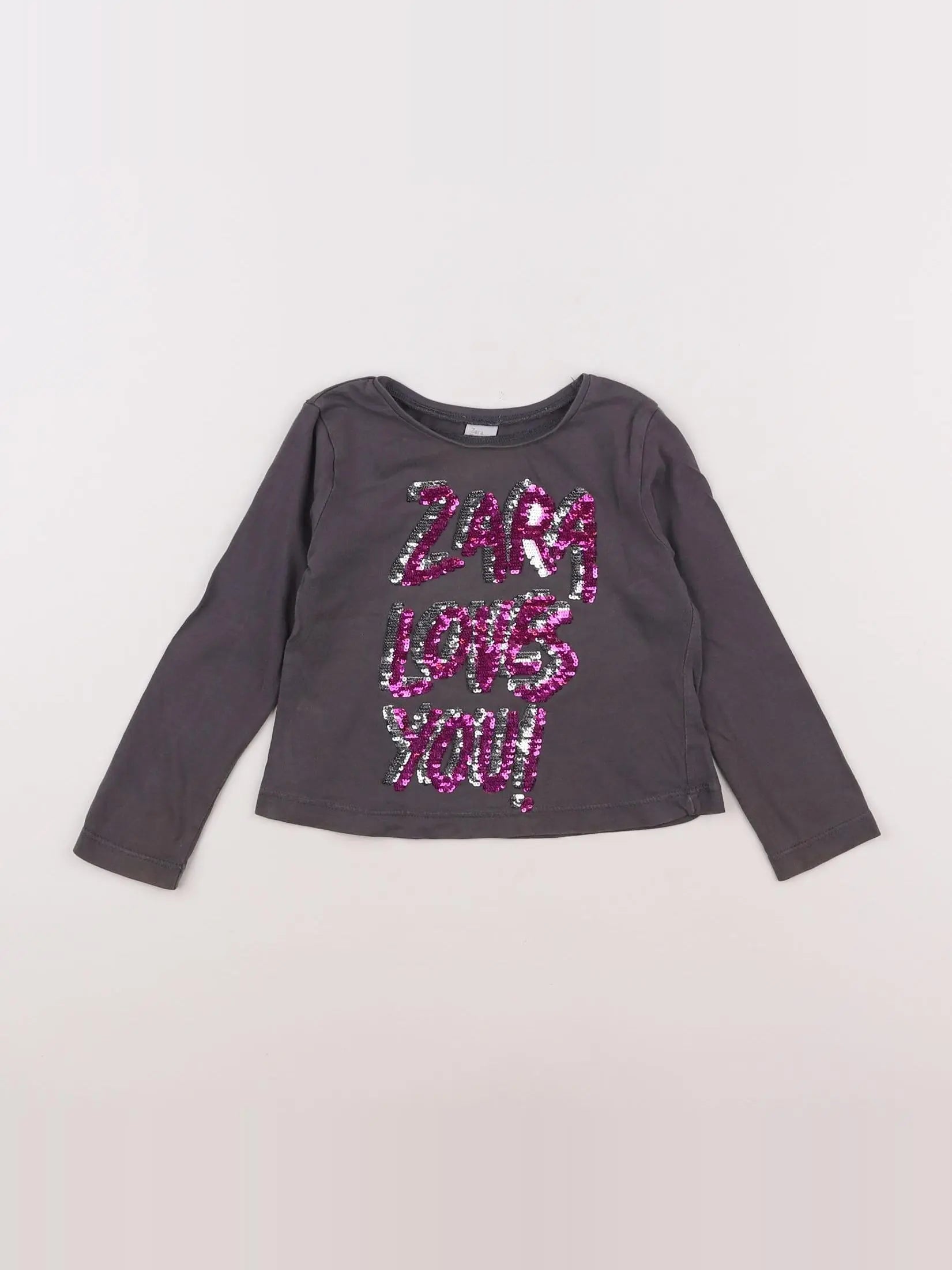 Zara - tee-shirt gris - 2/3 ans