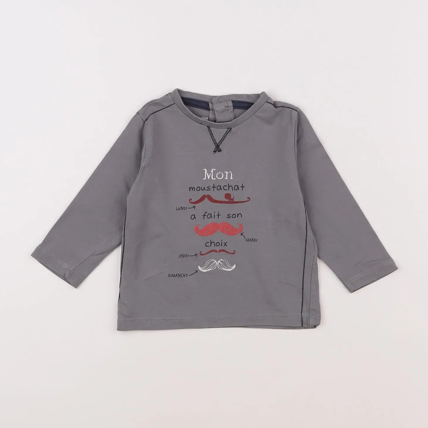 Vertbaudet - tee-shirt taupe - 12 mois