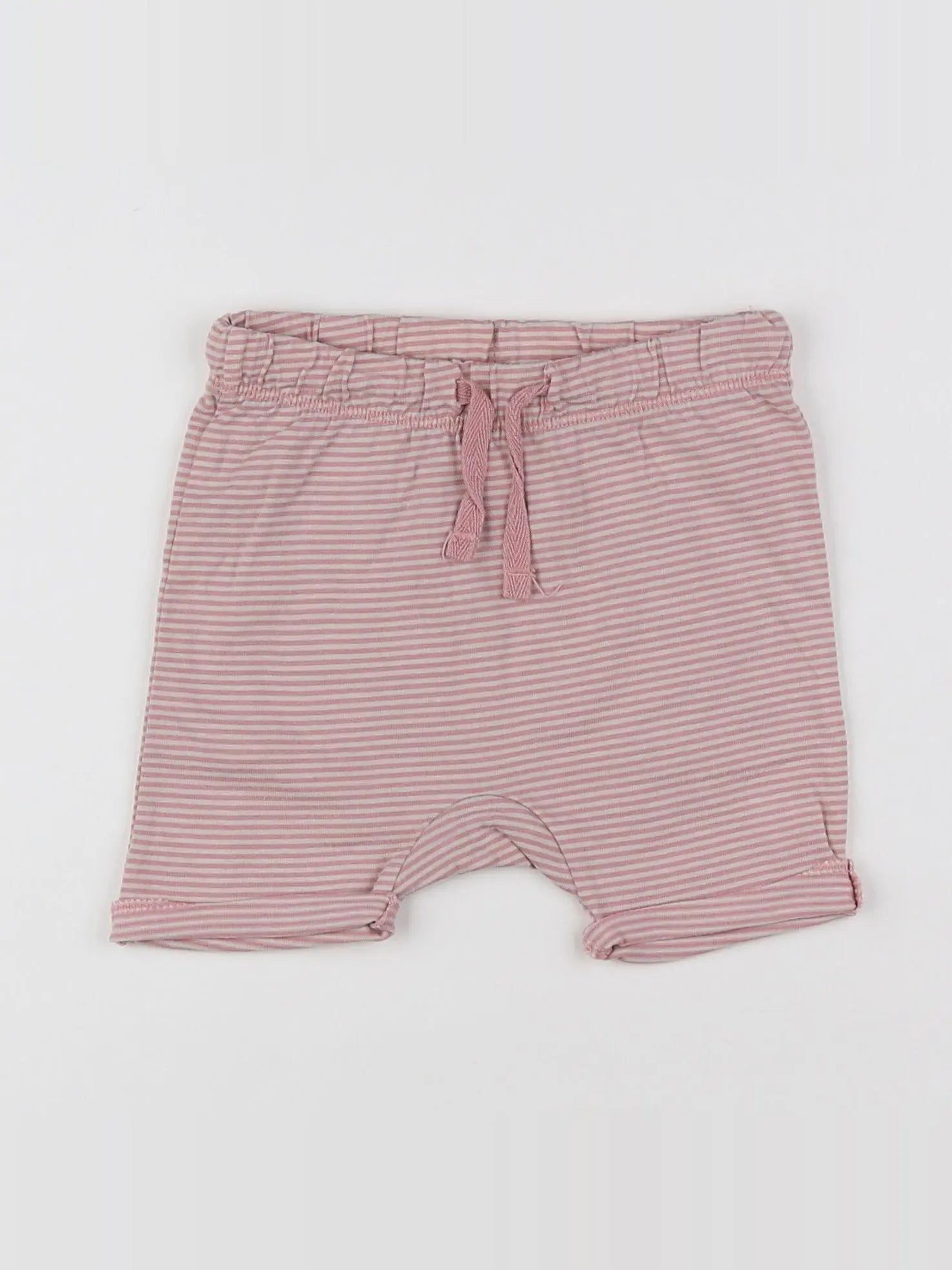H&M - short rose, gris - 9/12 mois