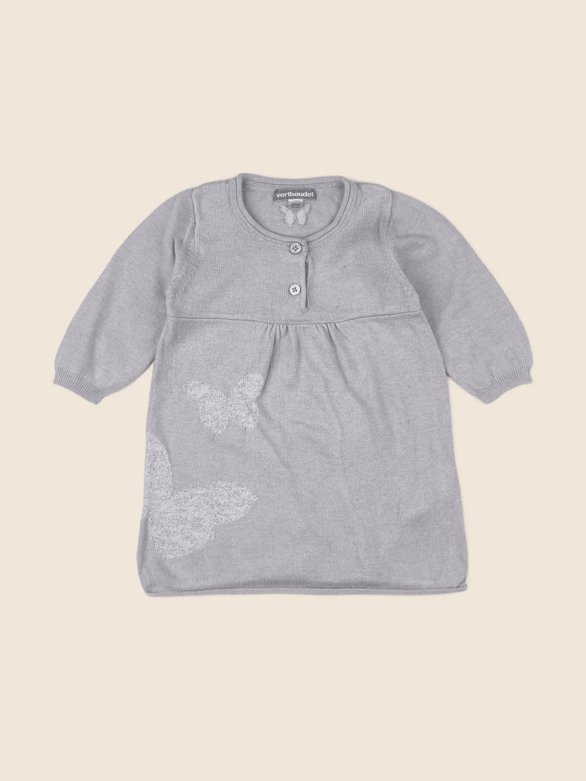 Vertbaudet - robe gris - 6 mois