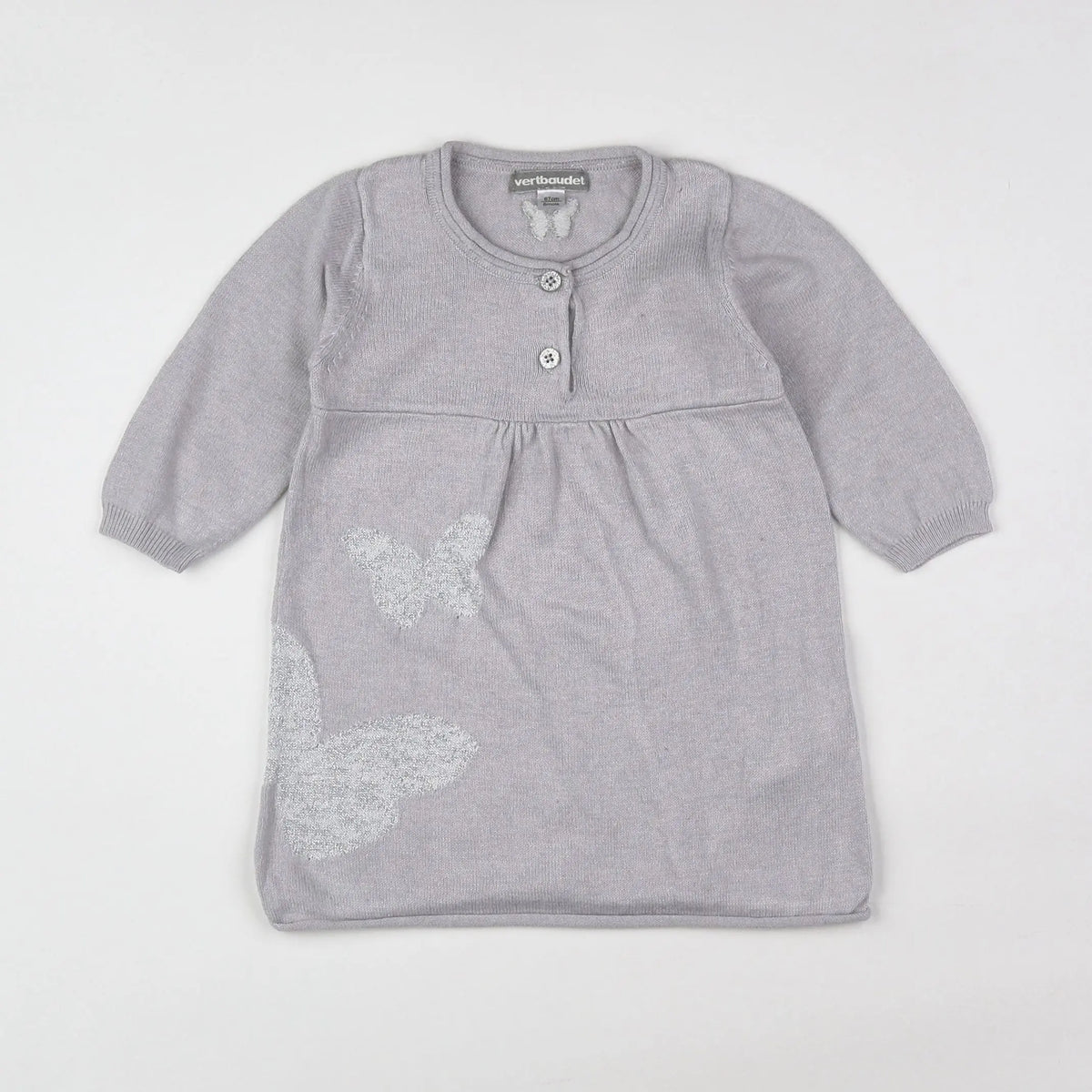 Vertbaudet - robe gris - 6 mois