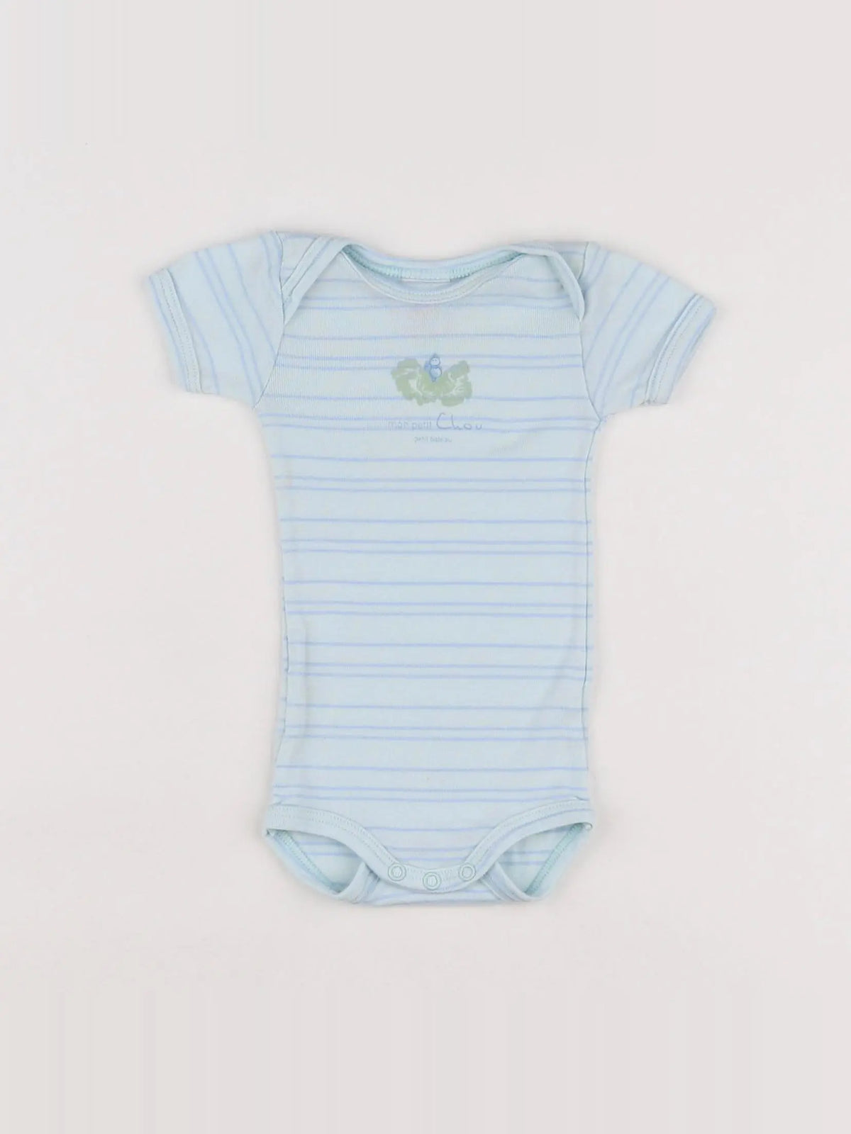 Petit Bateau - body bleu - 3 mois