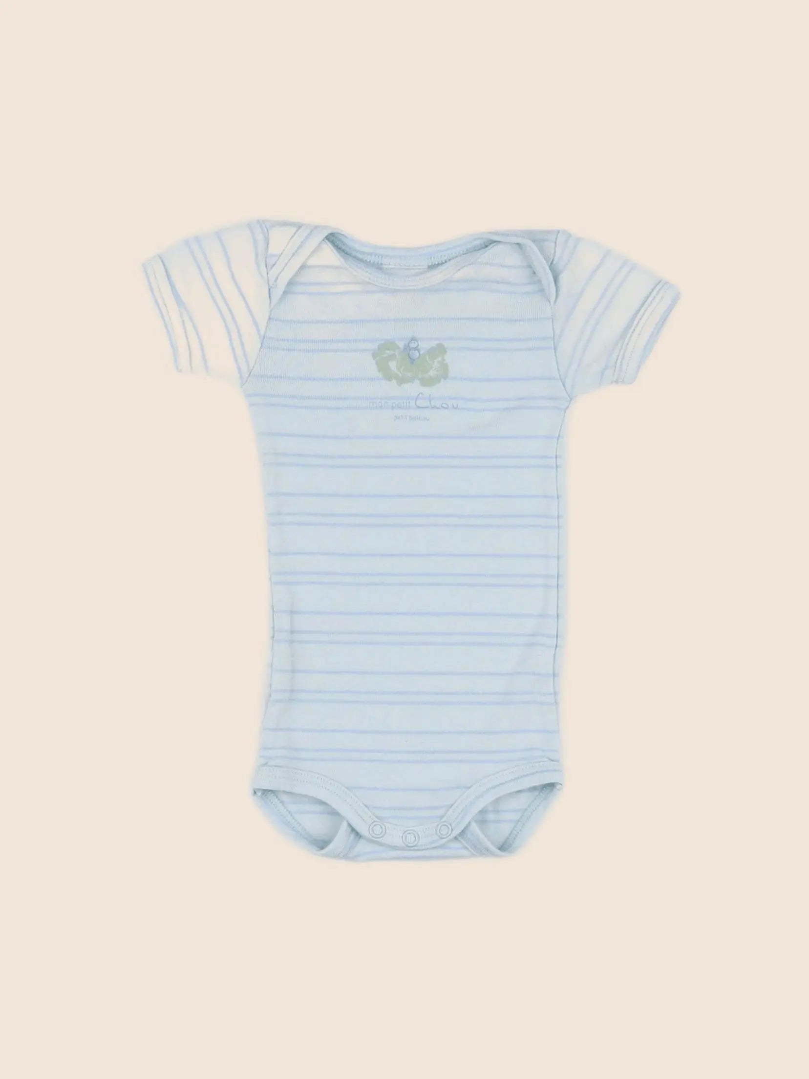 Petit Bateau - body bleu - 3 mois