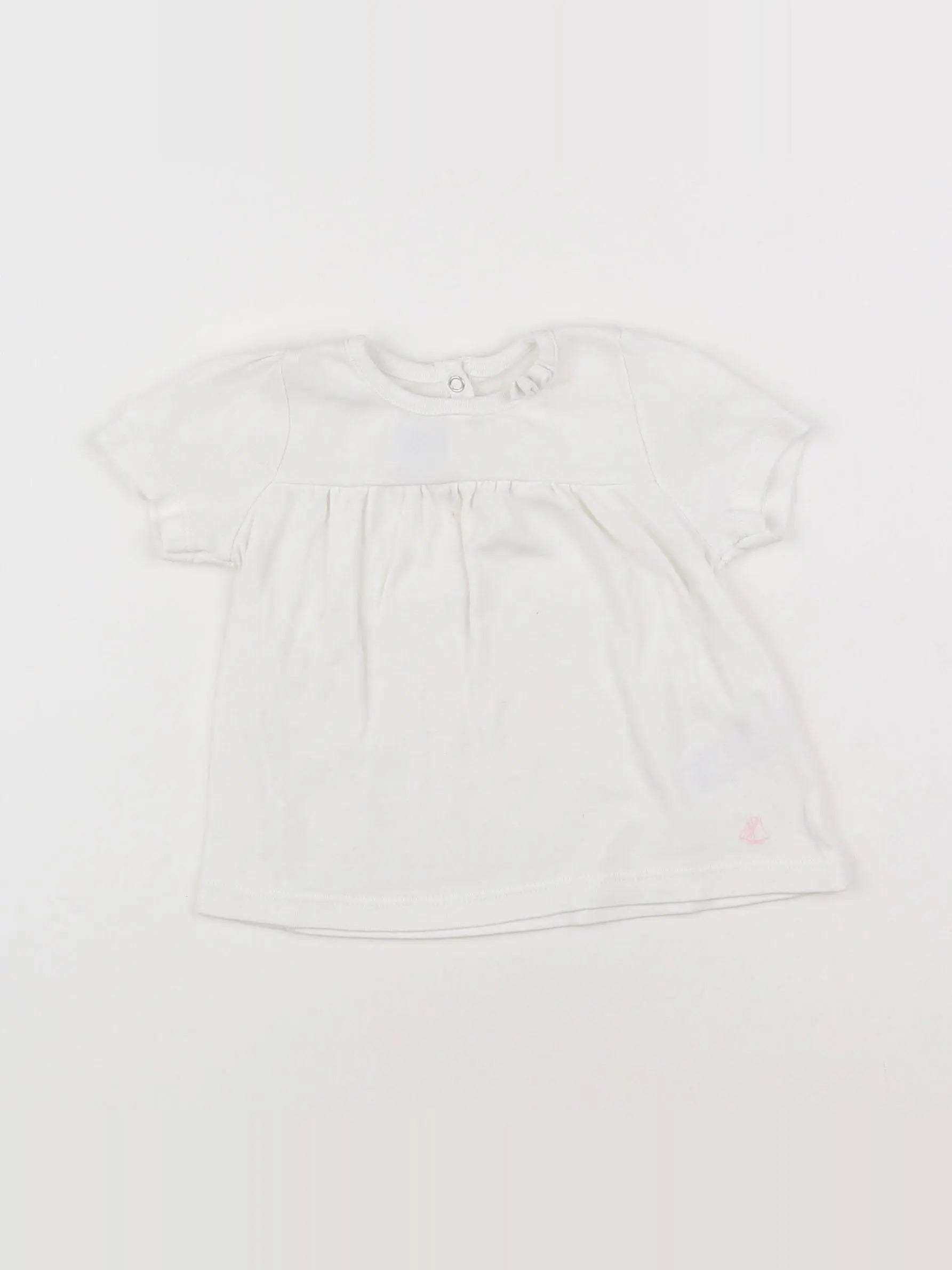 Petit Bateau - tee-shirt blanc - 12 mois