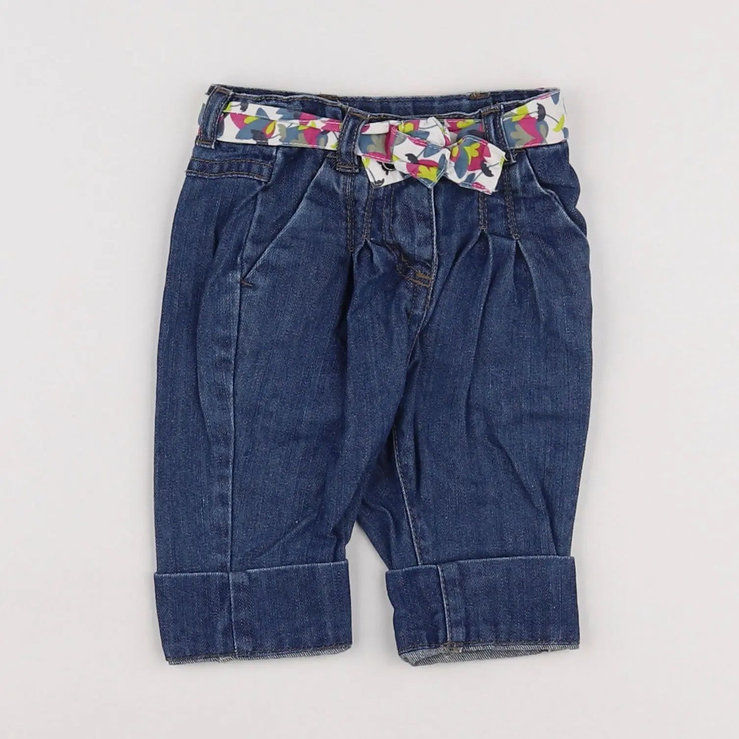 Vertbaudet - pantalon bleu - 3 mois