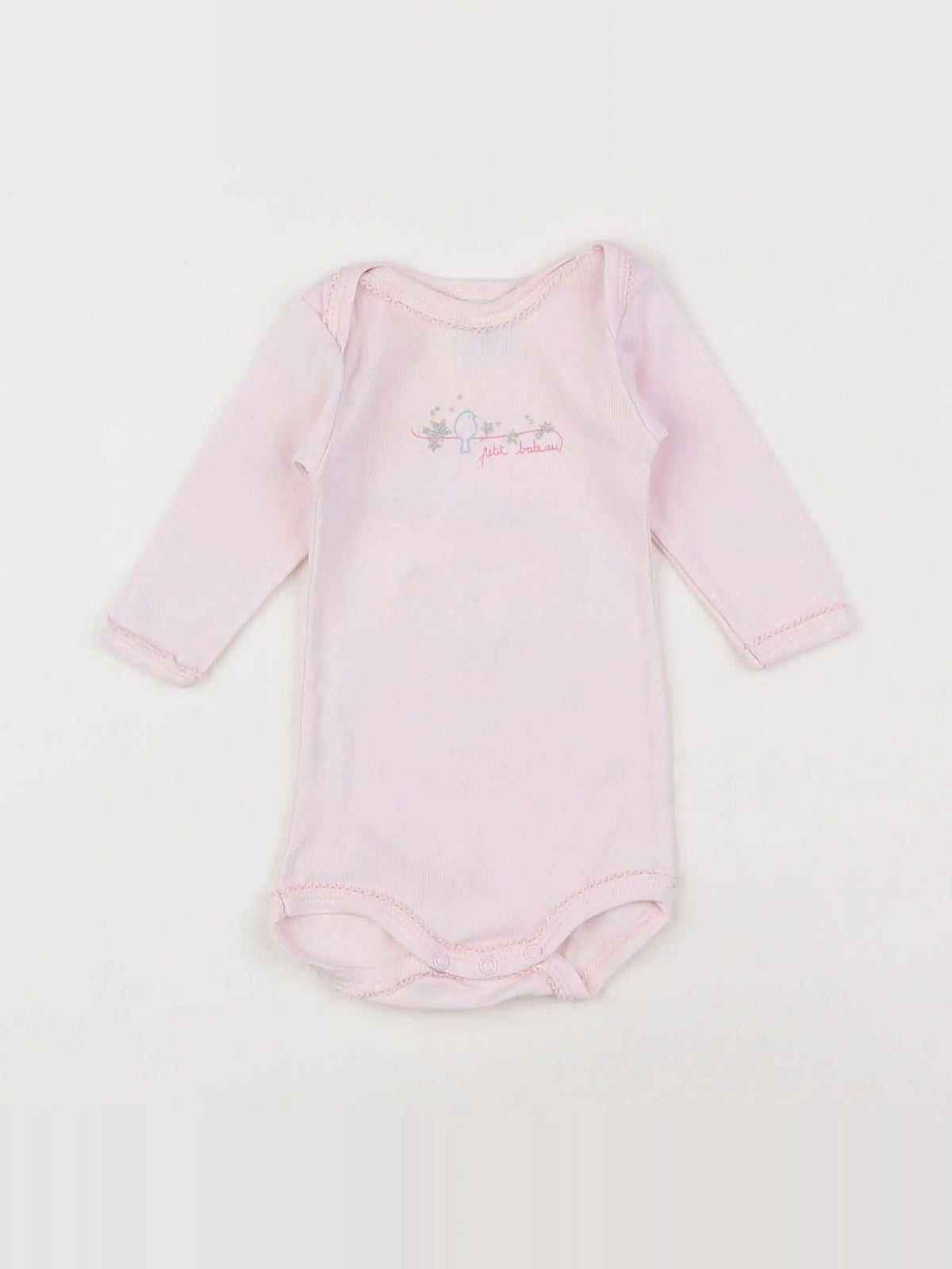 Petit Bateau - body rose - 3 mois