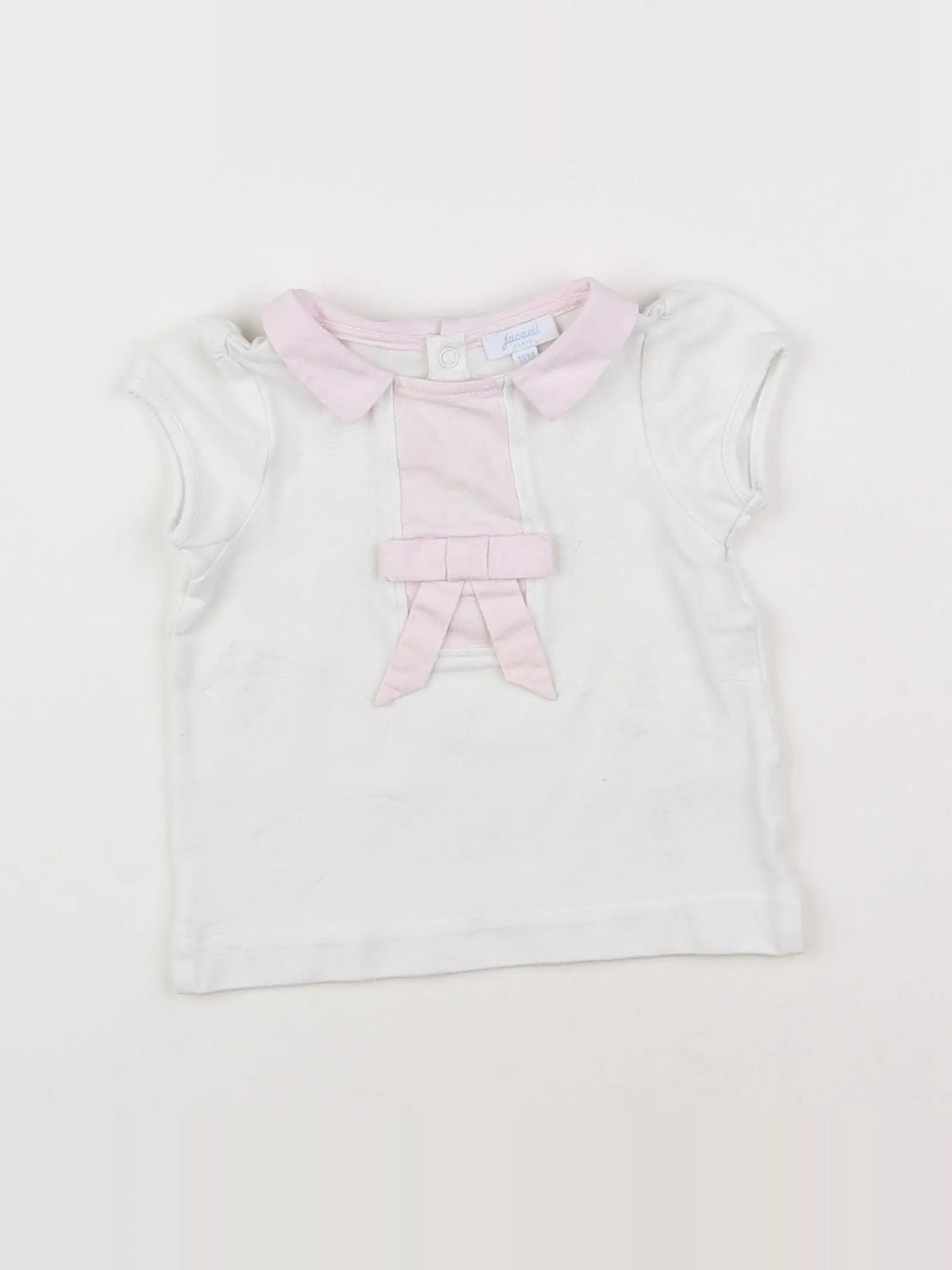 Jacadi - tee-shirt blanc, rose - 18 mois