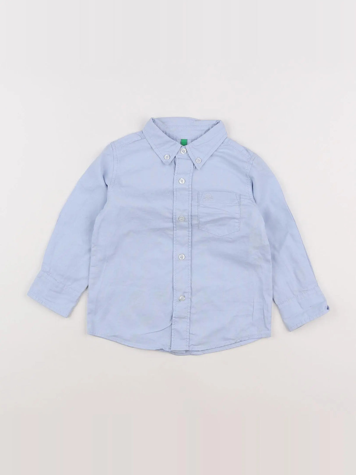 Benetton - chemise bleu - 12 mois