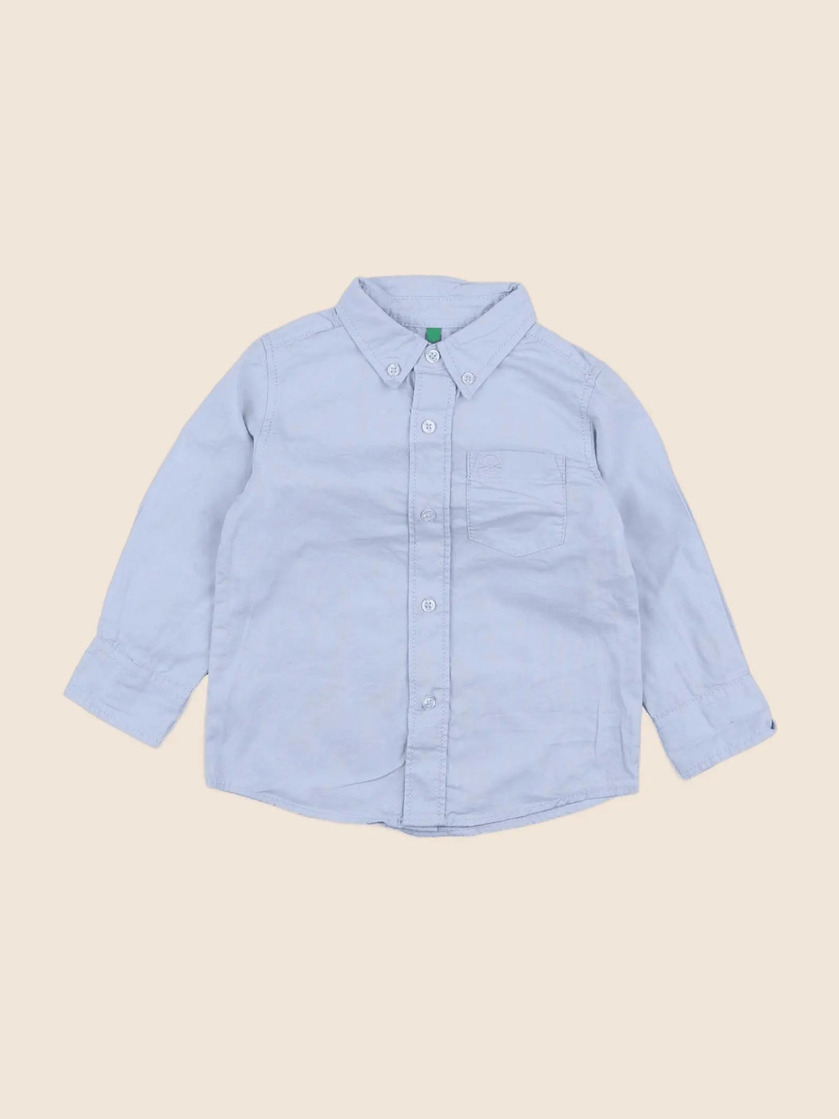 Benetton - chemise bleu - 12 mois