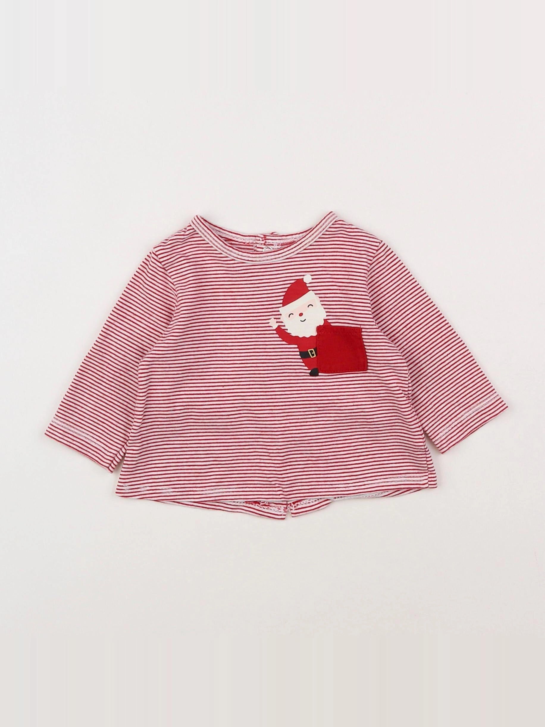 Vertbaudet - tee-shirt rouge - 3 mois