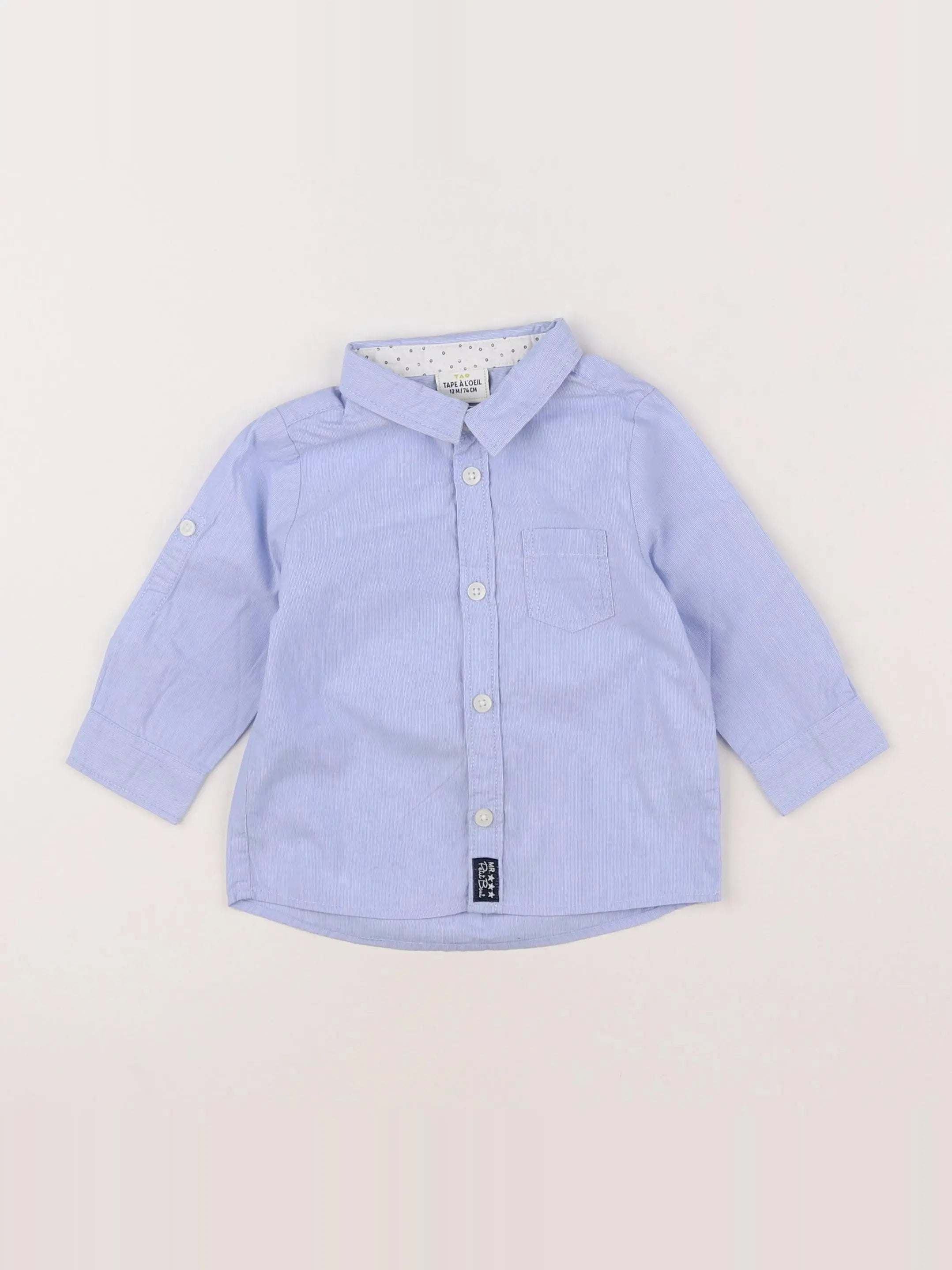 Tape à l'oeil - chemise bleu - 12 mois