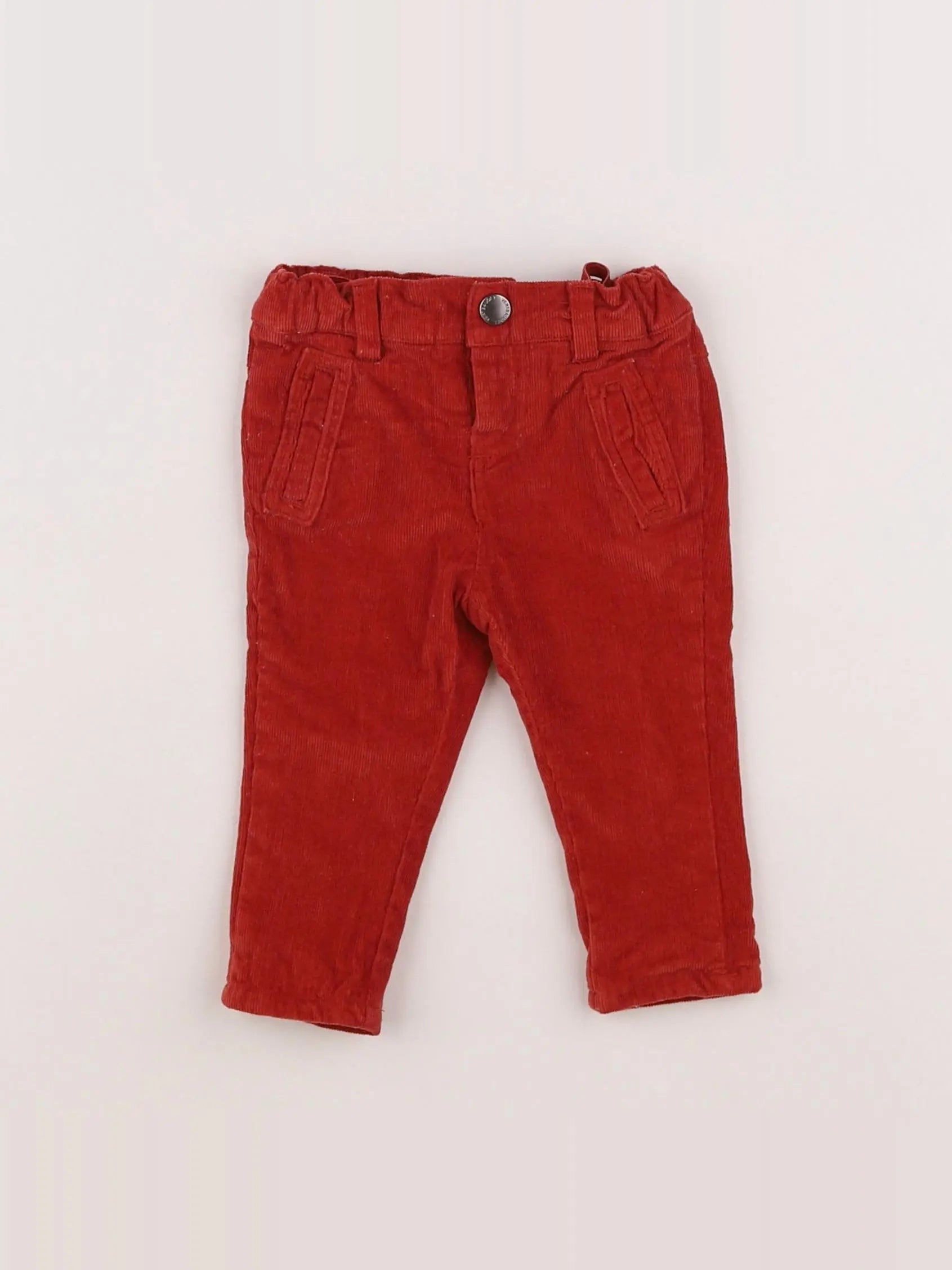 Vertbaudet - pantalon rouge - 3 mois